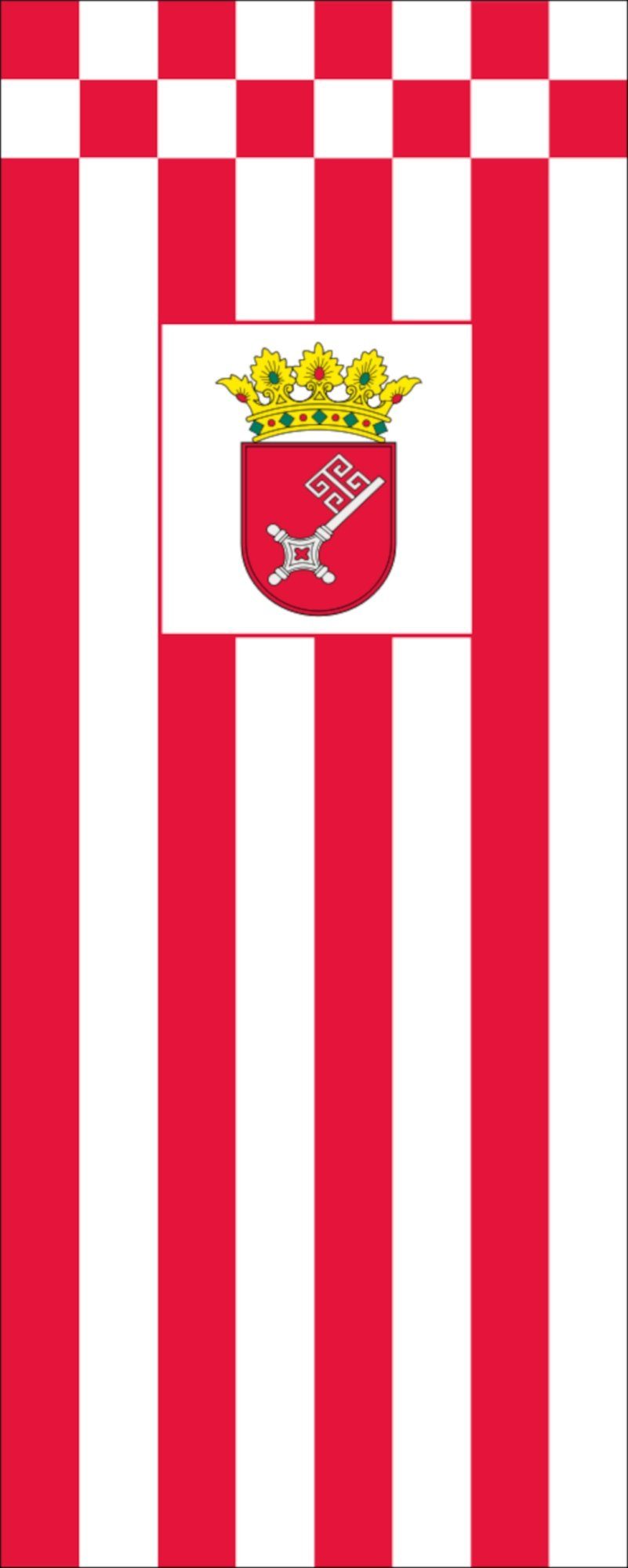 flaggenmeer Flagge Flagge Bremen mit Wappen 110 g/m² Hochformat