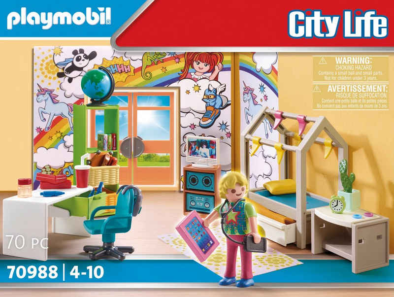 Playmobil® Konstruktions-Spielset Jugendzimmer (70988), City Life, (70 St), Made in Germany