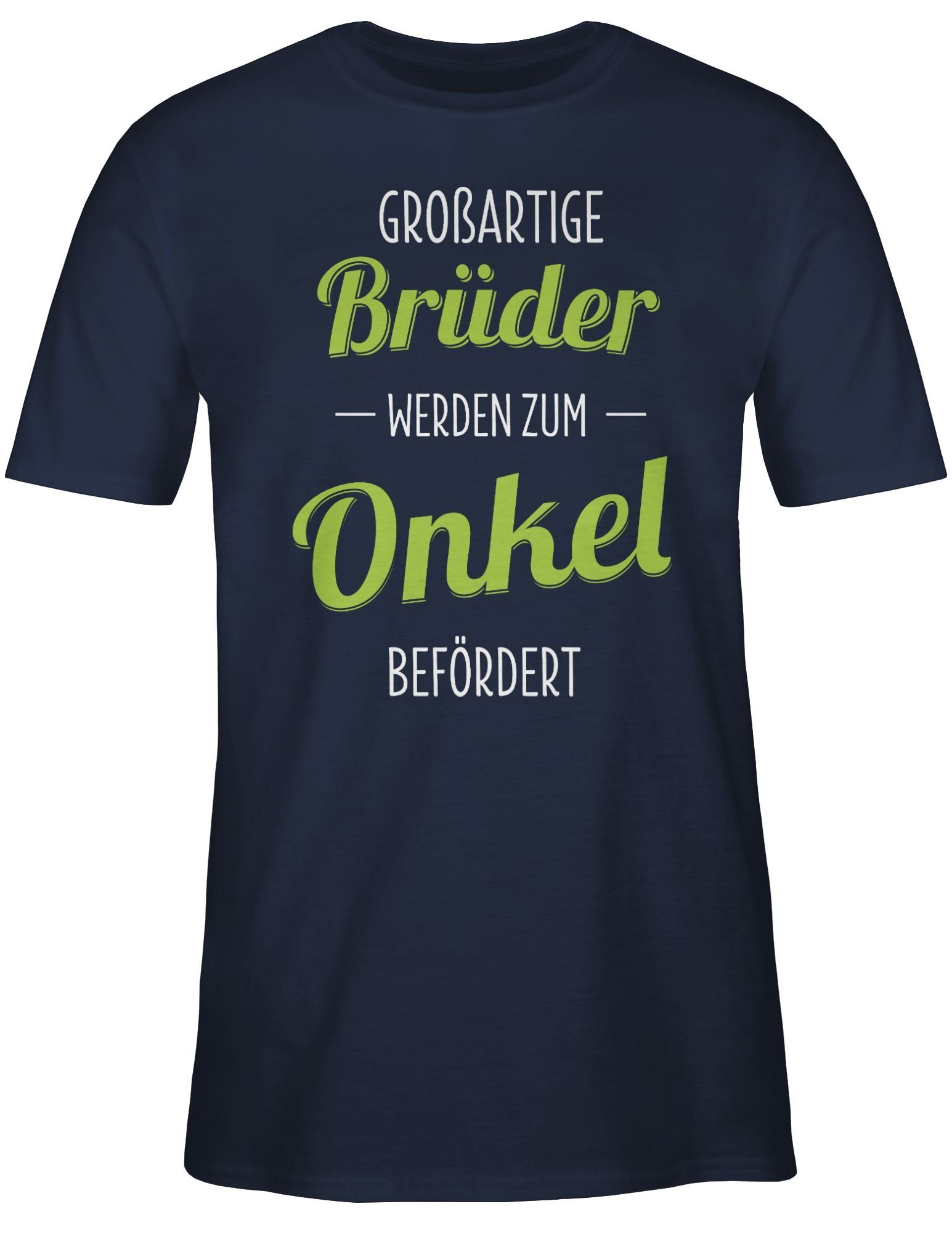 Shirtracer T-Shirt Großartige Brüder werden zum Onkel befördert Onkel