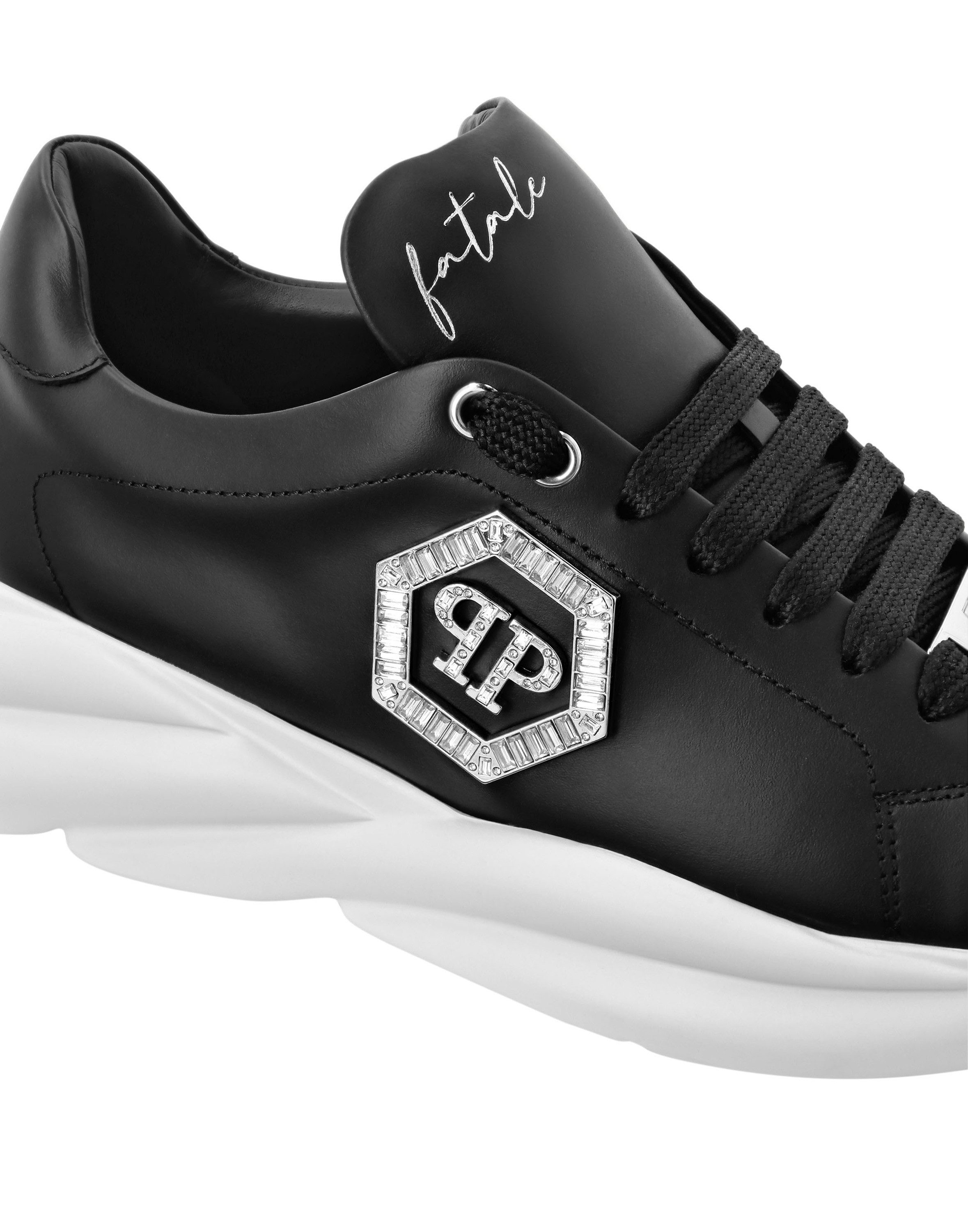PHILIPP PLEIN Nappa Leather Runner Crystal Fatale Кросівки