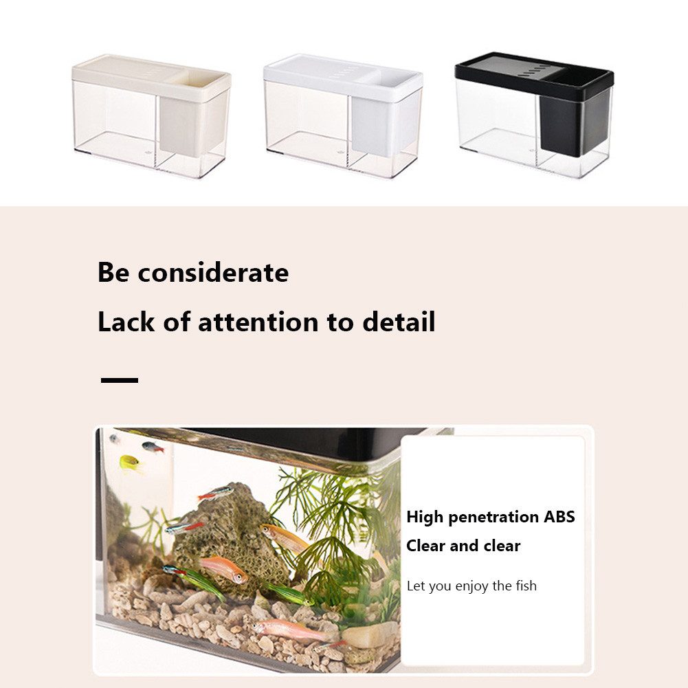 GarveeMore Aquariumunterschrank Kleines Fischbecken Aquarium Tank mit Belüftungsloch oben ÖffnungDesig Glatte Ränder Transparentes Aquarium Sukkulente Landschaftsbau Blument