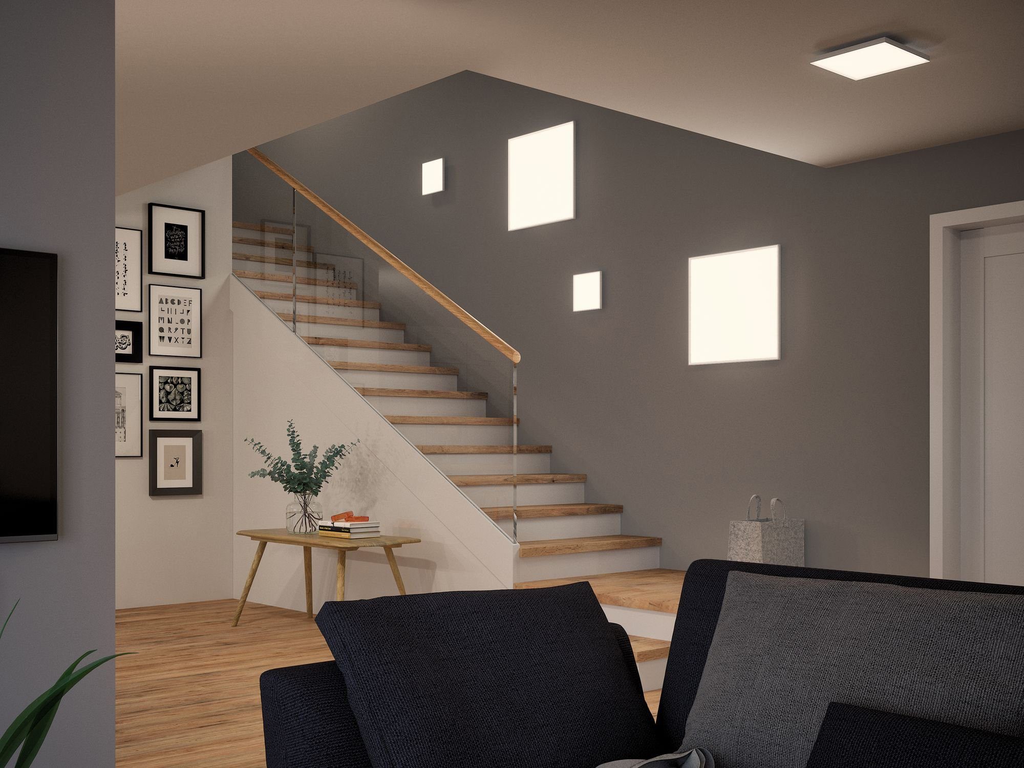 Paulmann LED Panel Velora, LED fest integriert, Tageslichtweiß