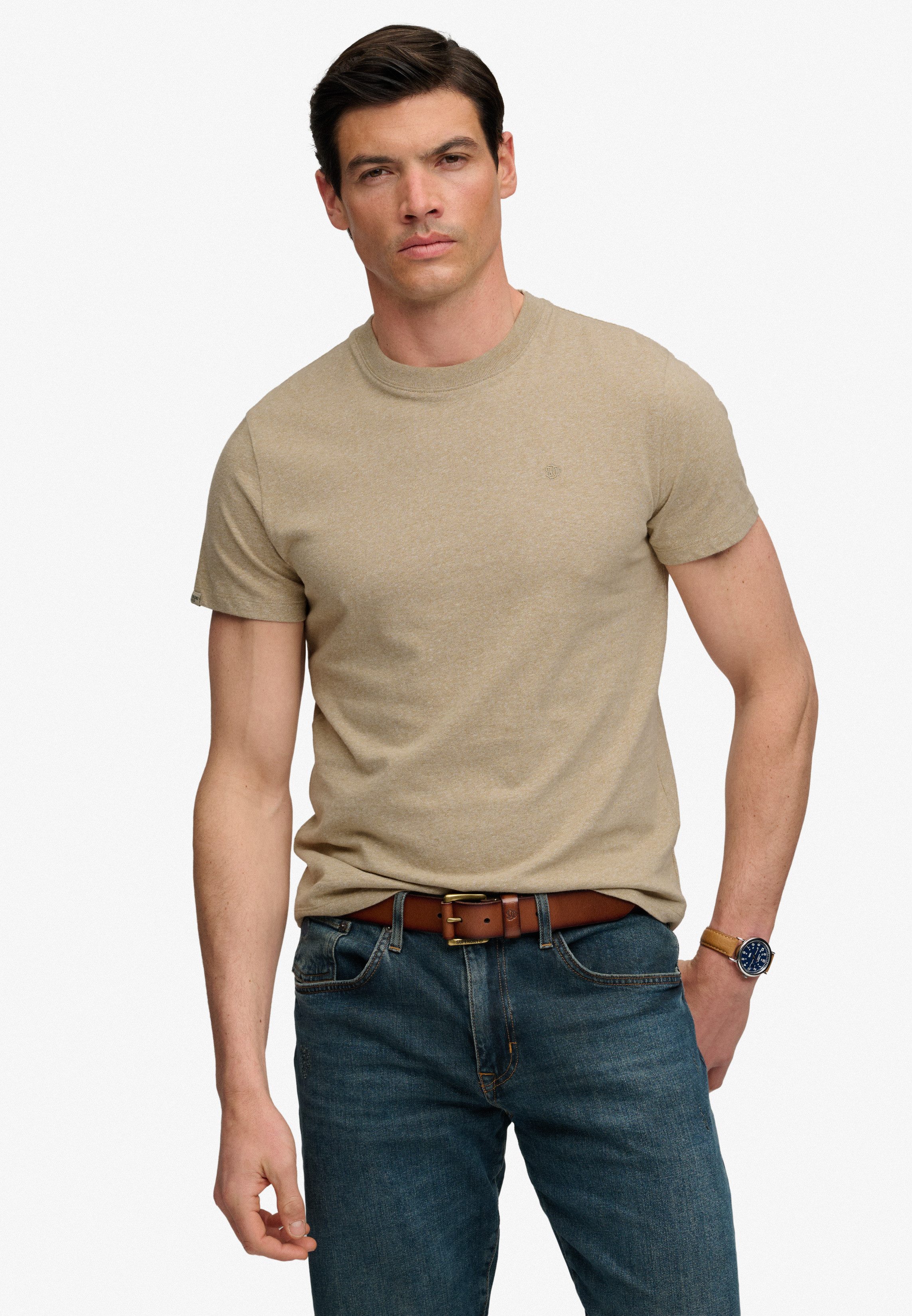 Superdry Rundhalsshirt ESSENTIAL SDCO LOGO EMB TEE Baumwolle, regular fit