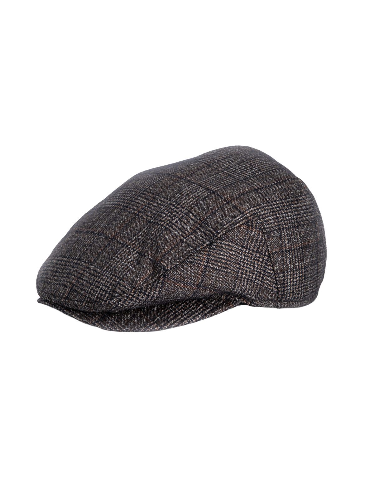Engbers Strickmütze engbers Herren Schiebermütze kariert, Grau