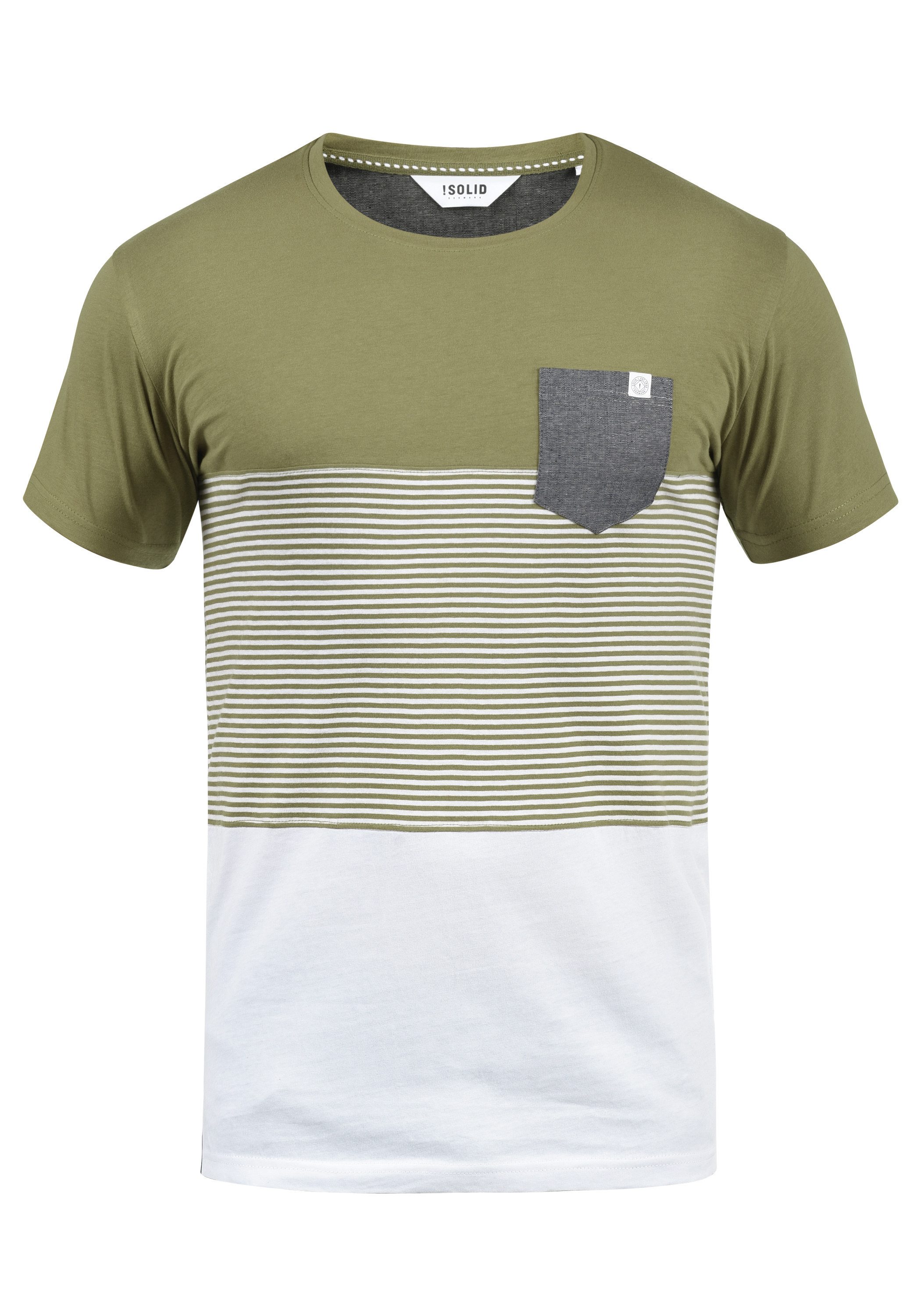 !Solid Rundhalsshirt SDMalte Kurzarmshirt mit Streifen günstig online kaufen