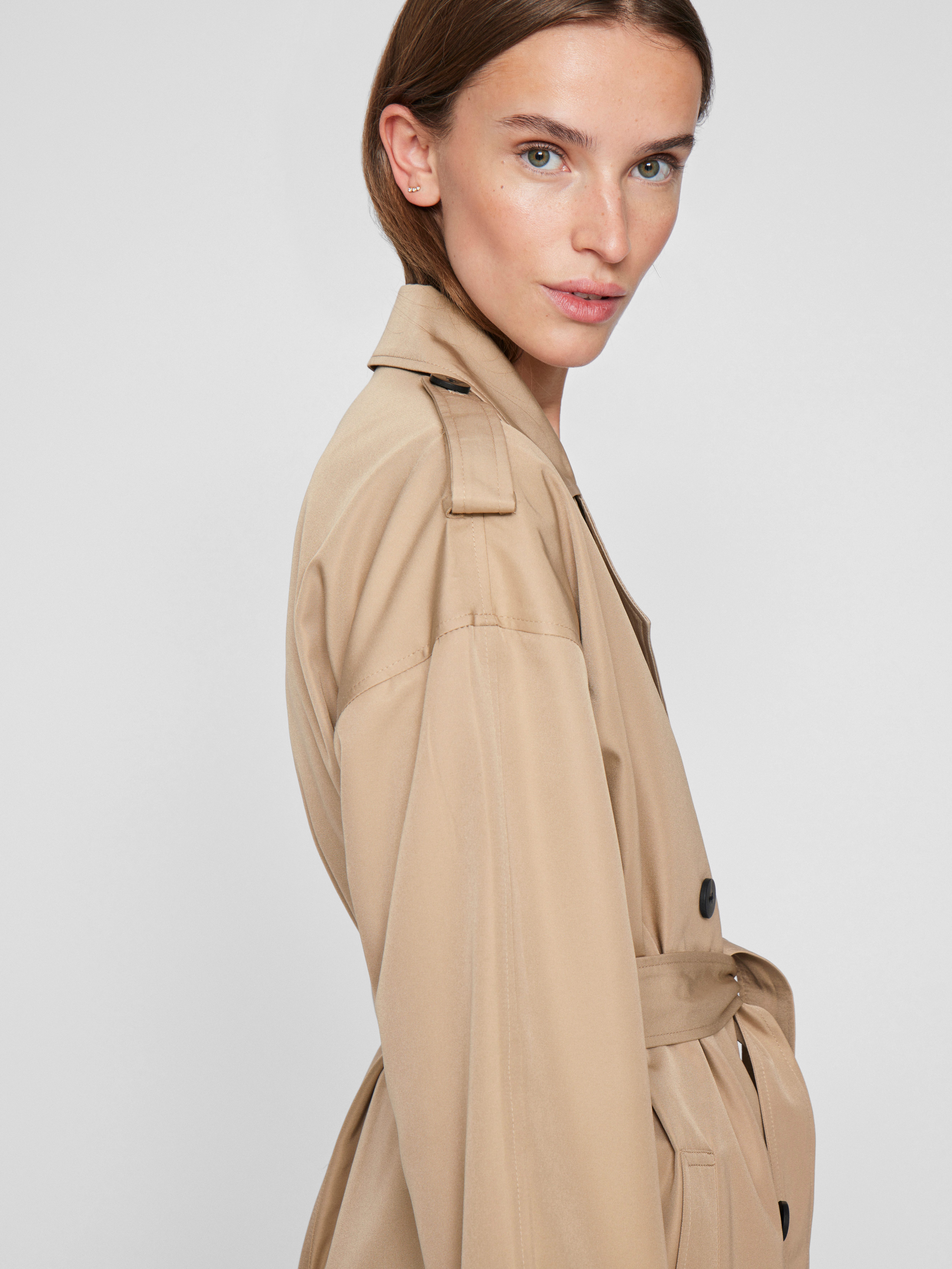 Vila Trenchcoat VIADDISON L/S LONG TRENCHCOAT - NOOS