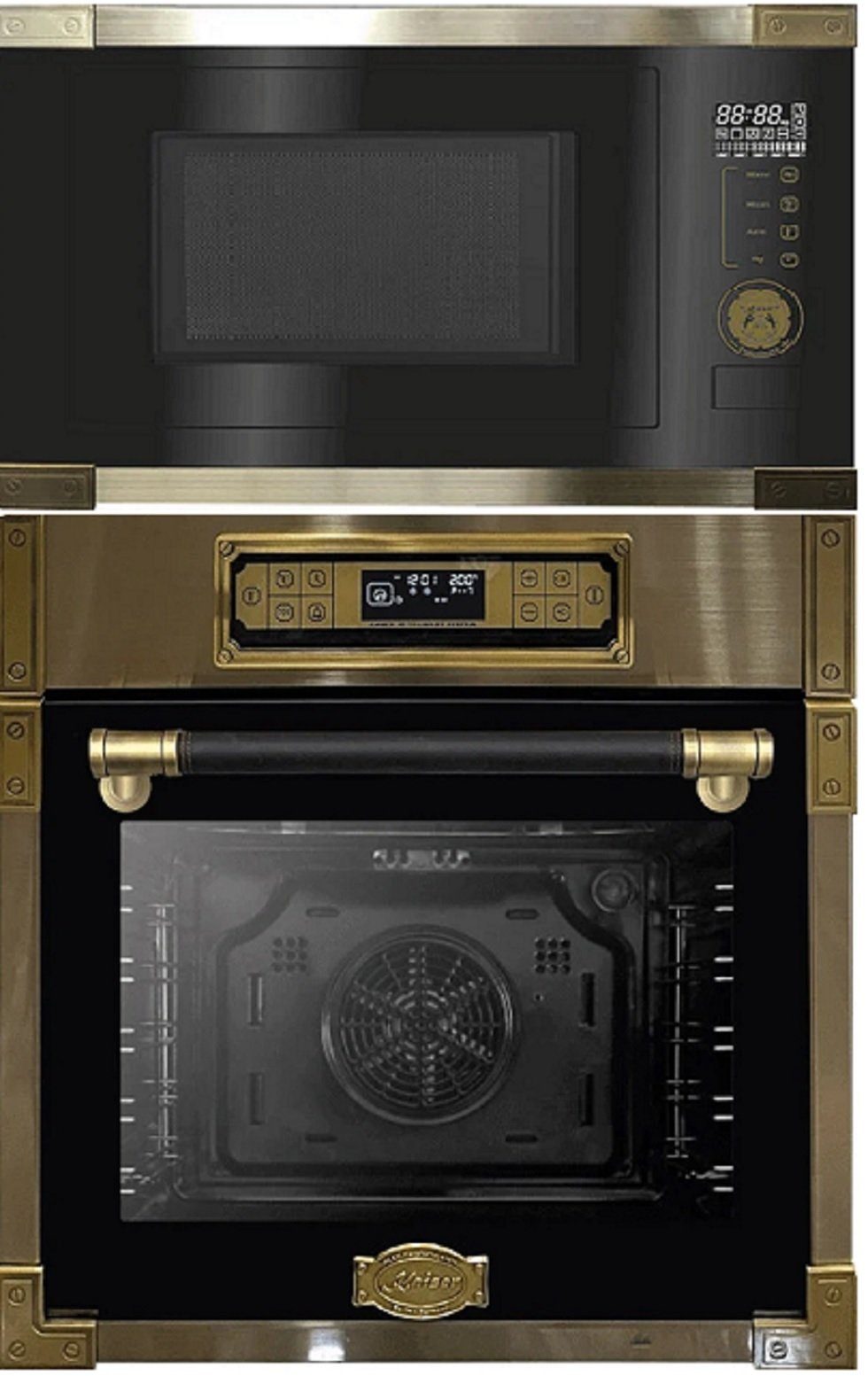 Kaiser Küchengeräte Backofen Retro Einbau Backofen 80L,Elektro Backofen+Einbau-Mikrowelle, 25 l EH 6726 AD+EM 2545 AD, mit 1-fach-Teleskopauszug, Retro Einbau Backofen 80L,Elektro Backofen+Einbau-Mikrowelle, 25 l