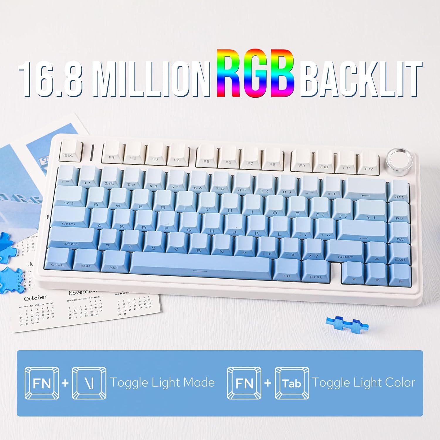 nsihing AULA F75 Mechanische Tastatur, 75%, Hot Swap, Knopf, RGB Gaming-Tastatur – Bild 5 von 5