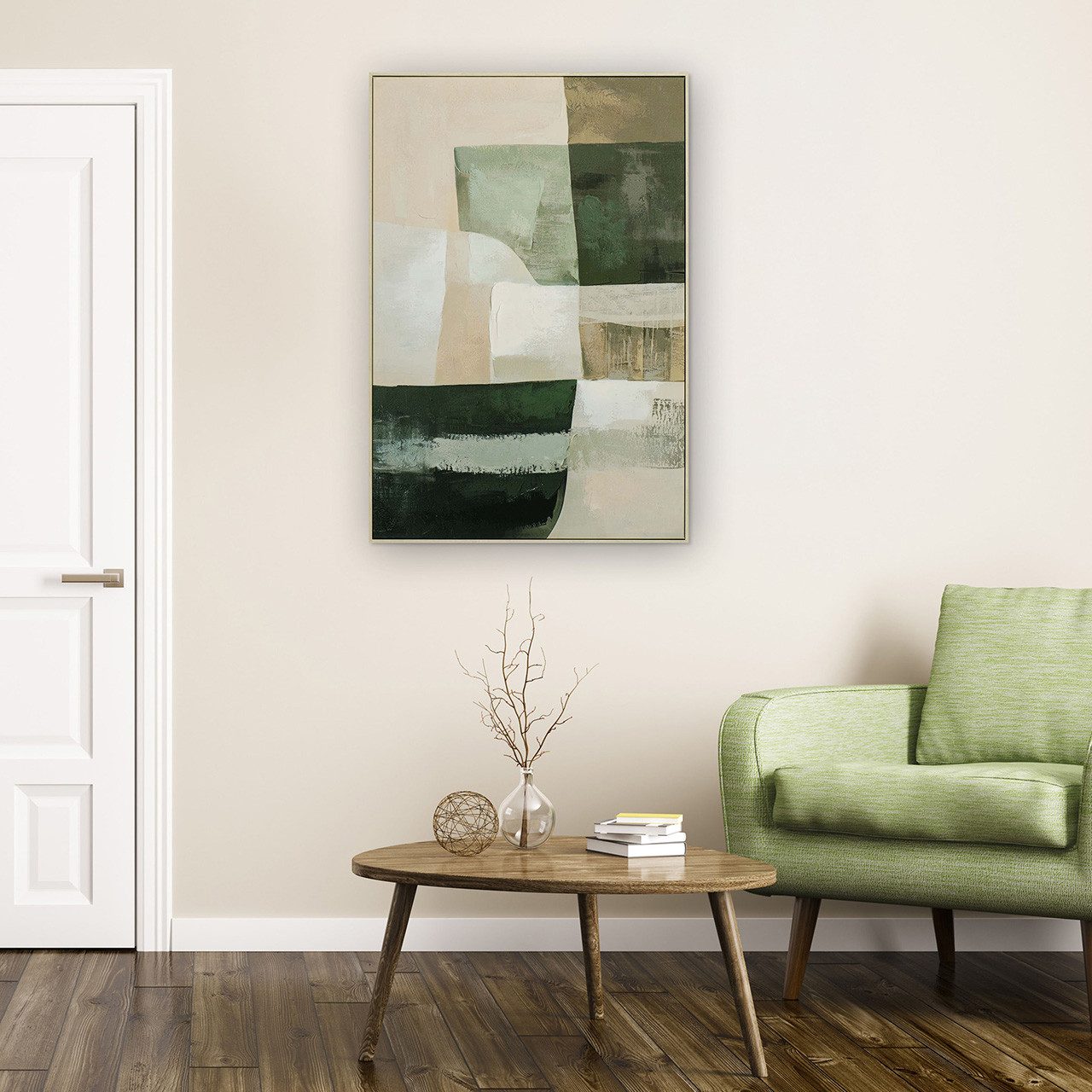 ArtUniverse Gemälde Green Nature 80x120 cm, Grüne Harmonie