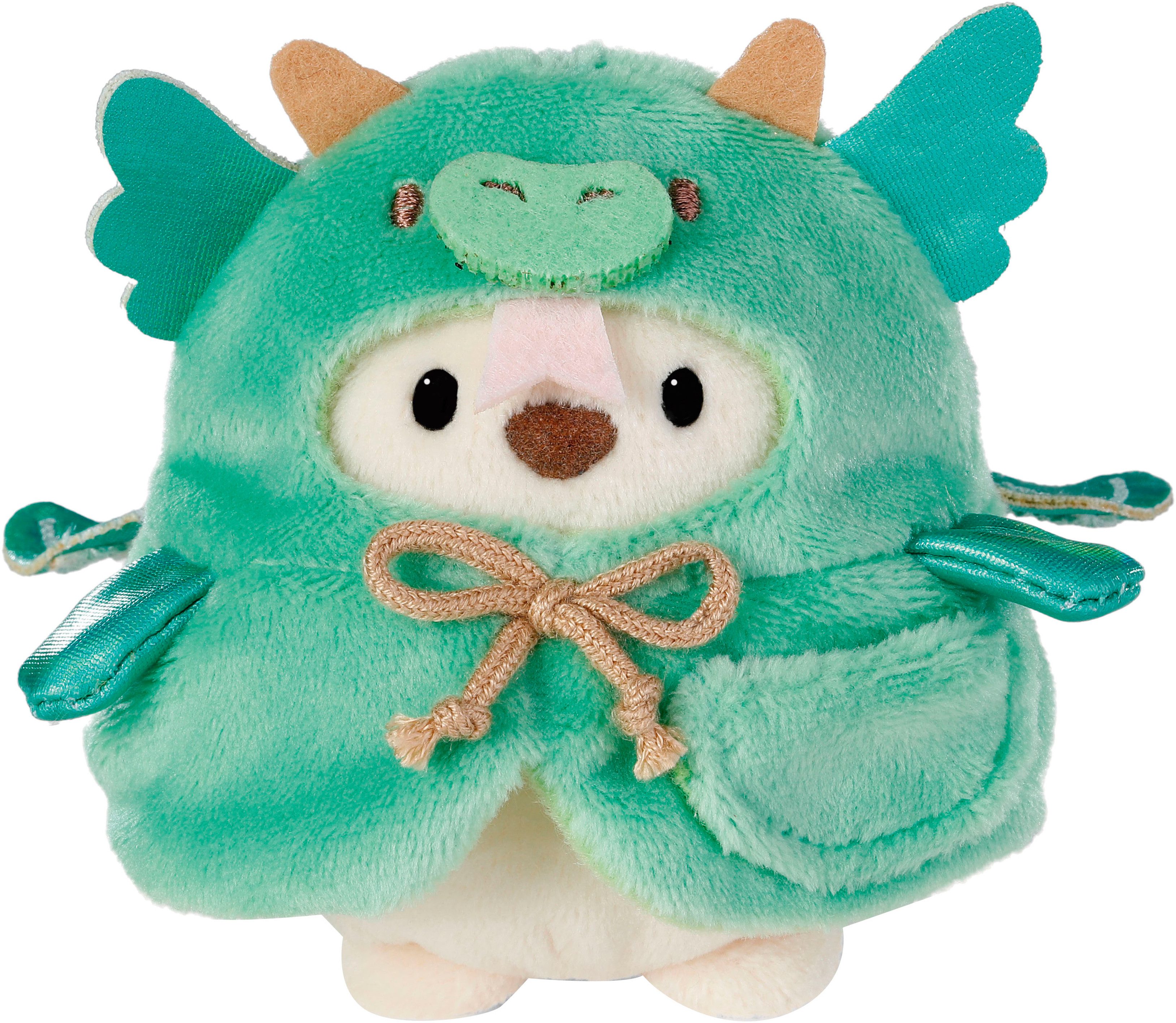 Nici Kuscheltier mymochi, Eisbär Snono 8 cm mit Flamme und Drachenkostüm (Set), in Geschenkbox