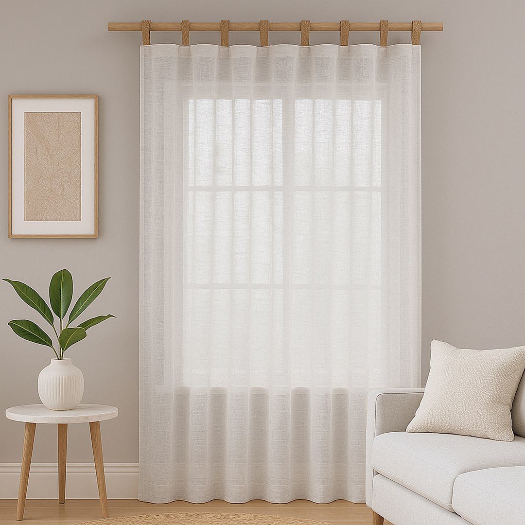 Restilo Gardine Gardine Vorhang Transparent Leinen, günstig online kaufen