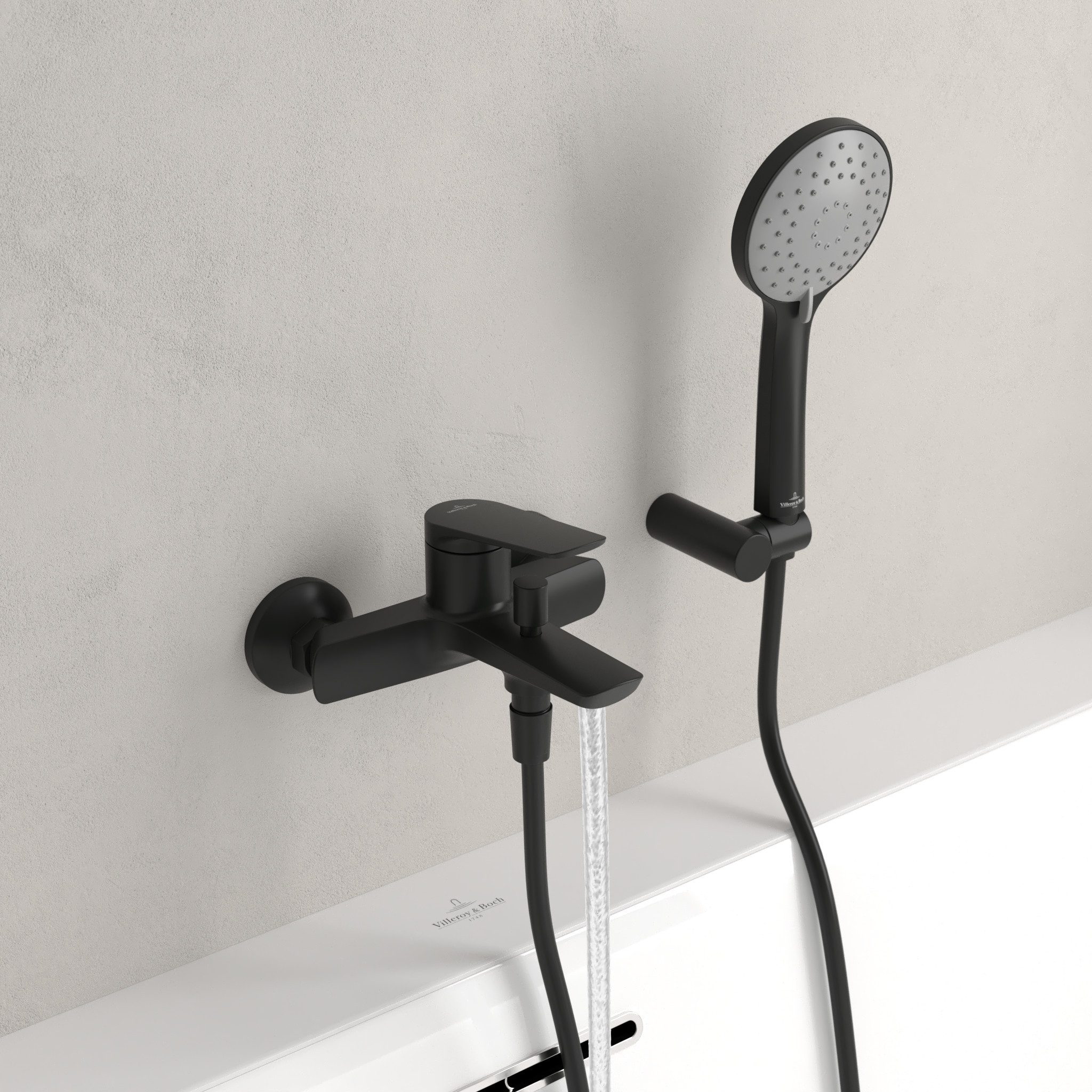 Thumbnail - Villeroy & Boch Wannenarmatur Oasis Aufputz Wasserhahn Badewanne mit Rückflussschutz und Umstellfunktion