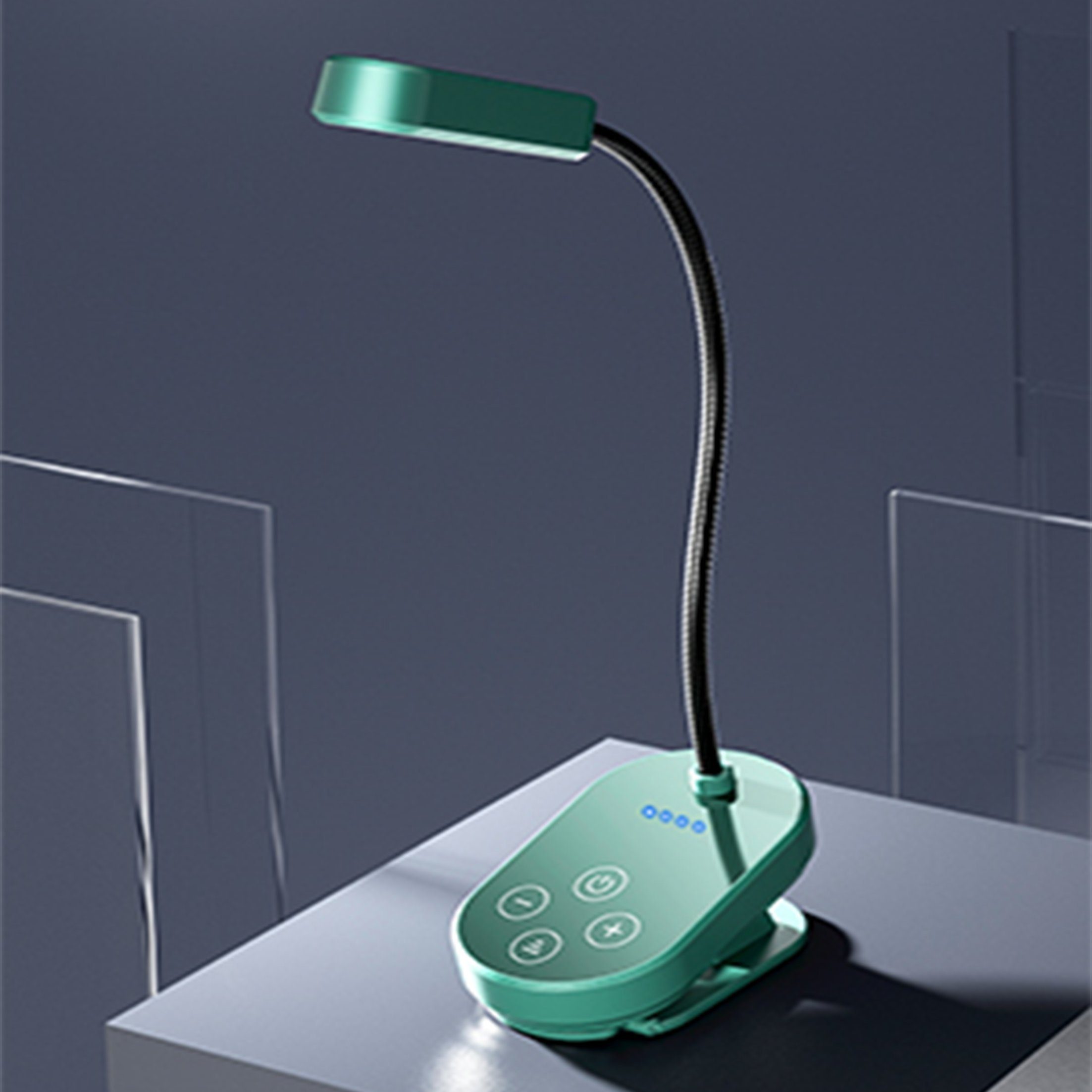 Lampe,Buchlicht,LED-Mini-Clip-On-Buchlicht,wiederaufladbar,Augenschutz Grün LED LANOR Schreibtischlampe