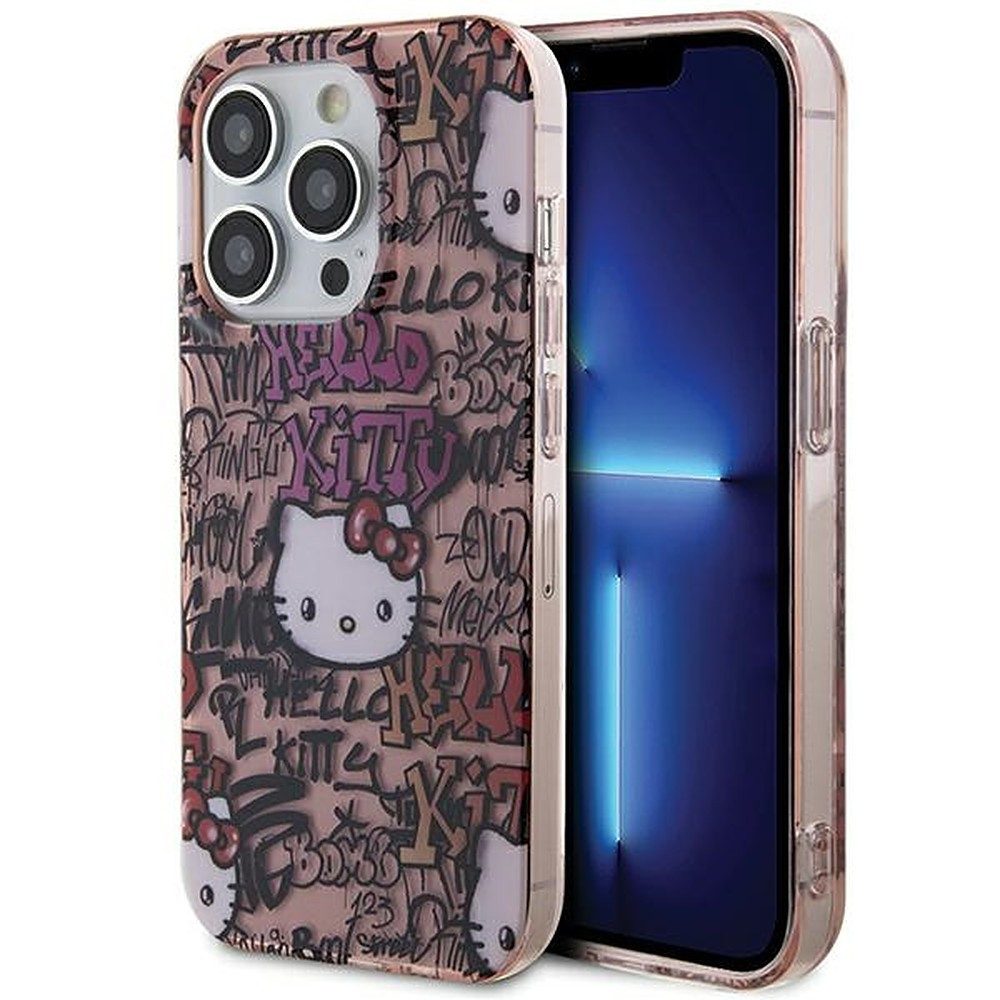 Hello Kitty Handyhülle Schutzhülle Handyschale Rückschale 6,7 Zoll, IML-Druck, Graffiti-Motiv, Kratz- & Sturzschutz