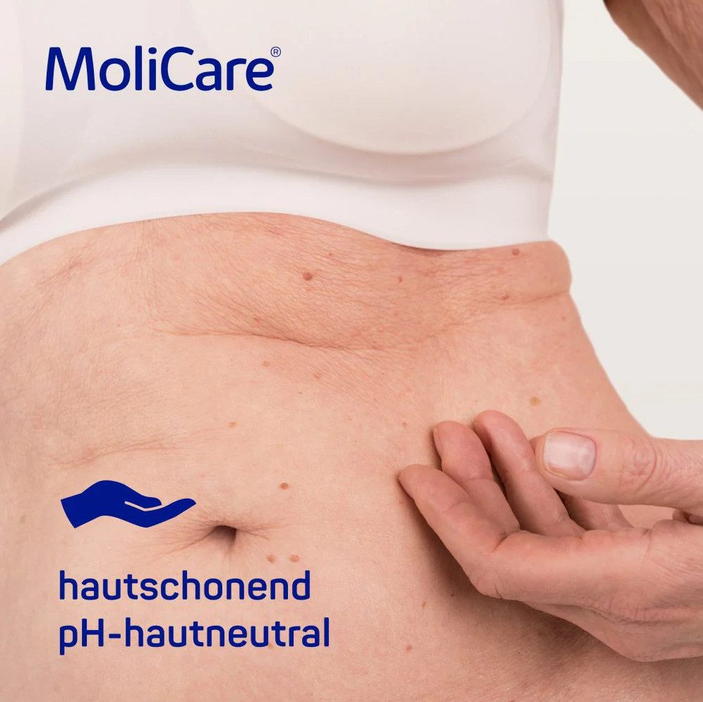 DocMed Feuchttücherbox MoliCare Skin Feuchtpflegetücher (Hautreinigung Pflege, 50 St., Schnelle, hygienische Reinigung), Weiches Spunlace-Vlies