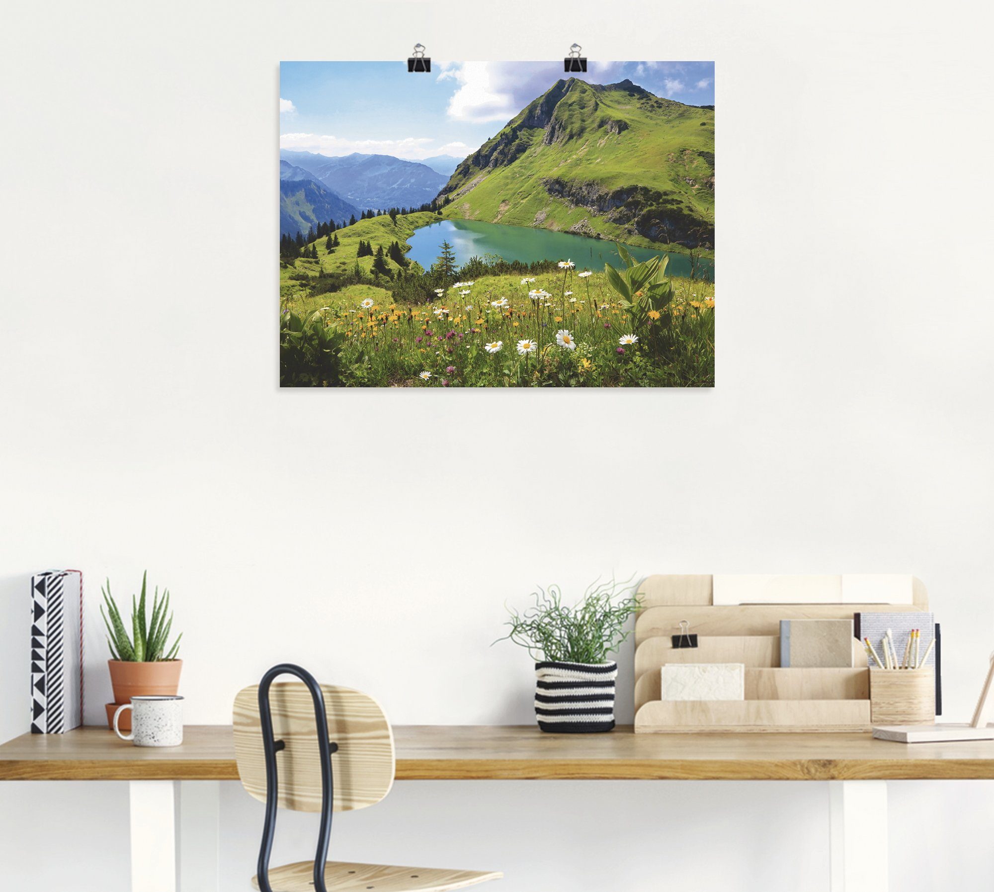 Artland Wandbild Seealpsee, Berge als Größen oder St), Wandaufkleber Leinwandbild, (1 Poster versch. in