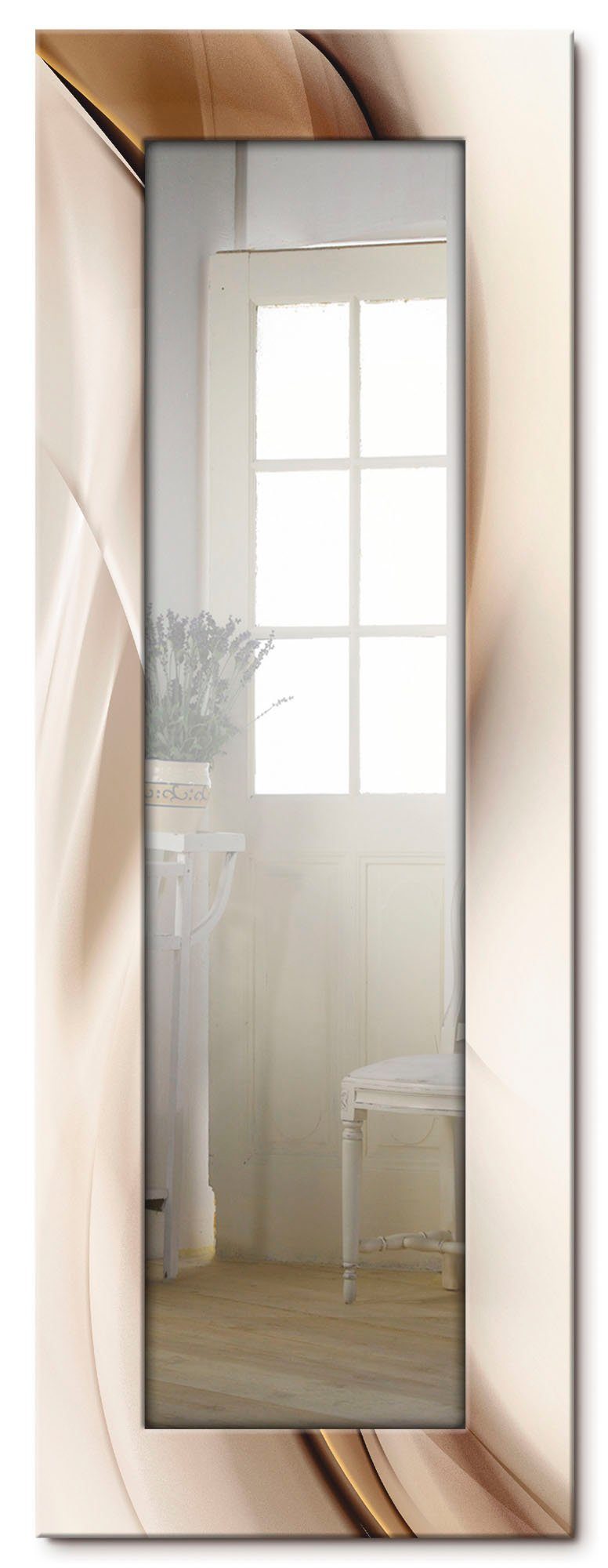 Artland Dekospiegel »Braune abstrakte Welle«, gerahmter Ganzkörperspiegel  mit Motivrahmen, geeignet für kleinen, schmalen Flur, Flurspiegel, Mirror  Spiegel gerahmt zum Aufhängen online kaufen | OTTO