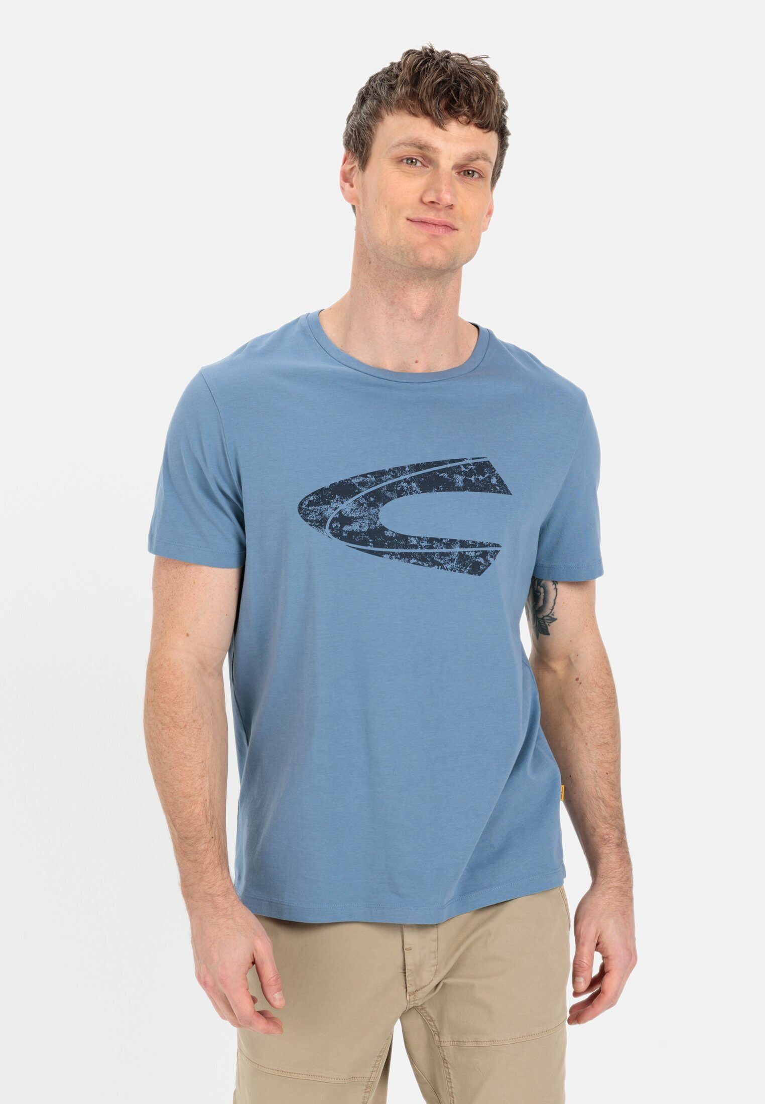 camel active Print-Shirt aus nachhaltigem Organic Cotton Kurzarm