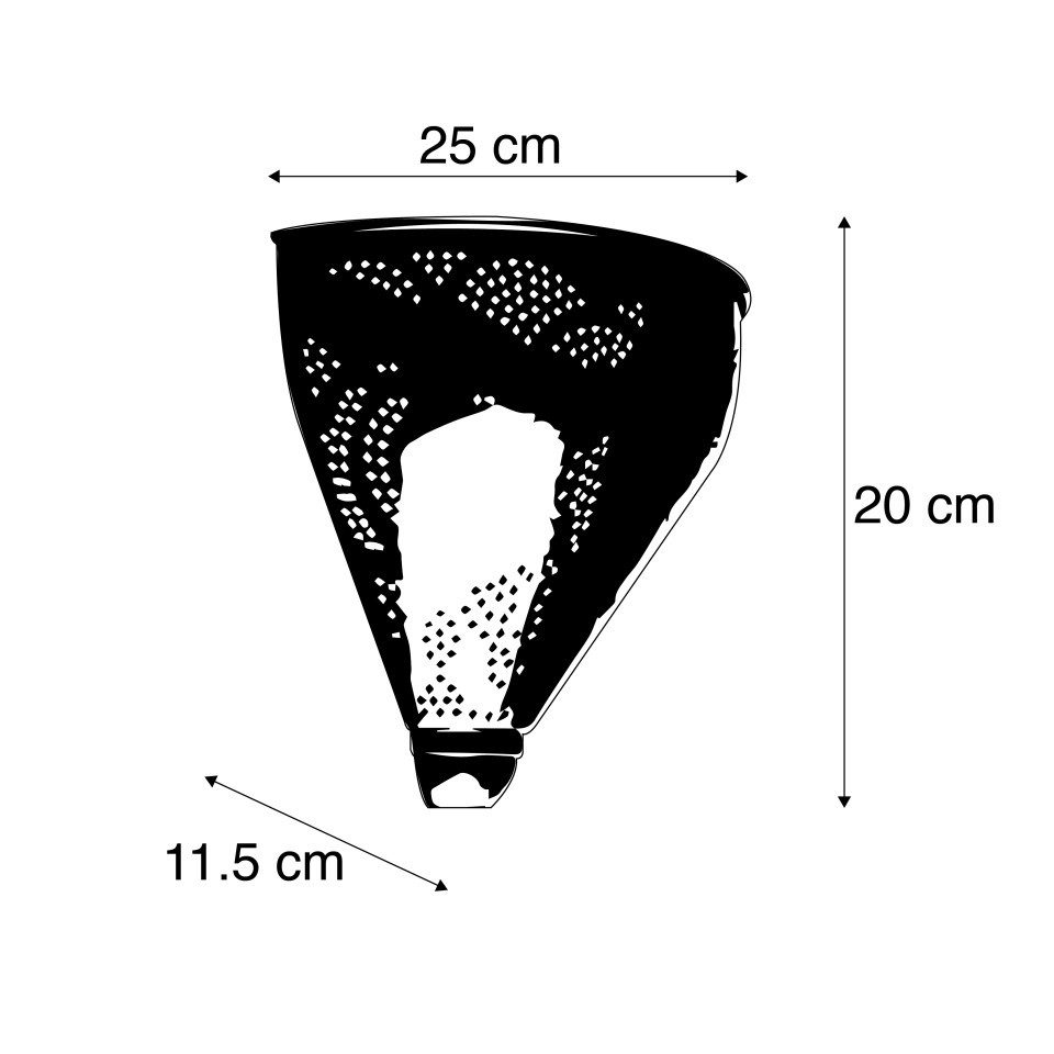Qazqa Wandleuchte Maruf,sinbad,zayn, ohne Leuchtmittel, E14, Bronze, Orientalisch, Stahl, 1-flammig