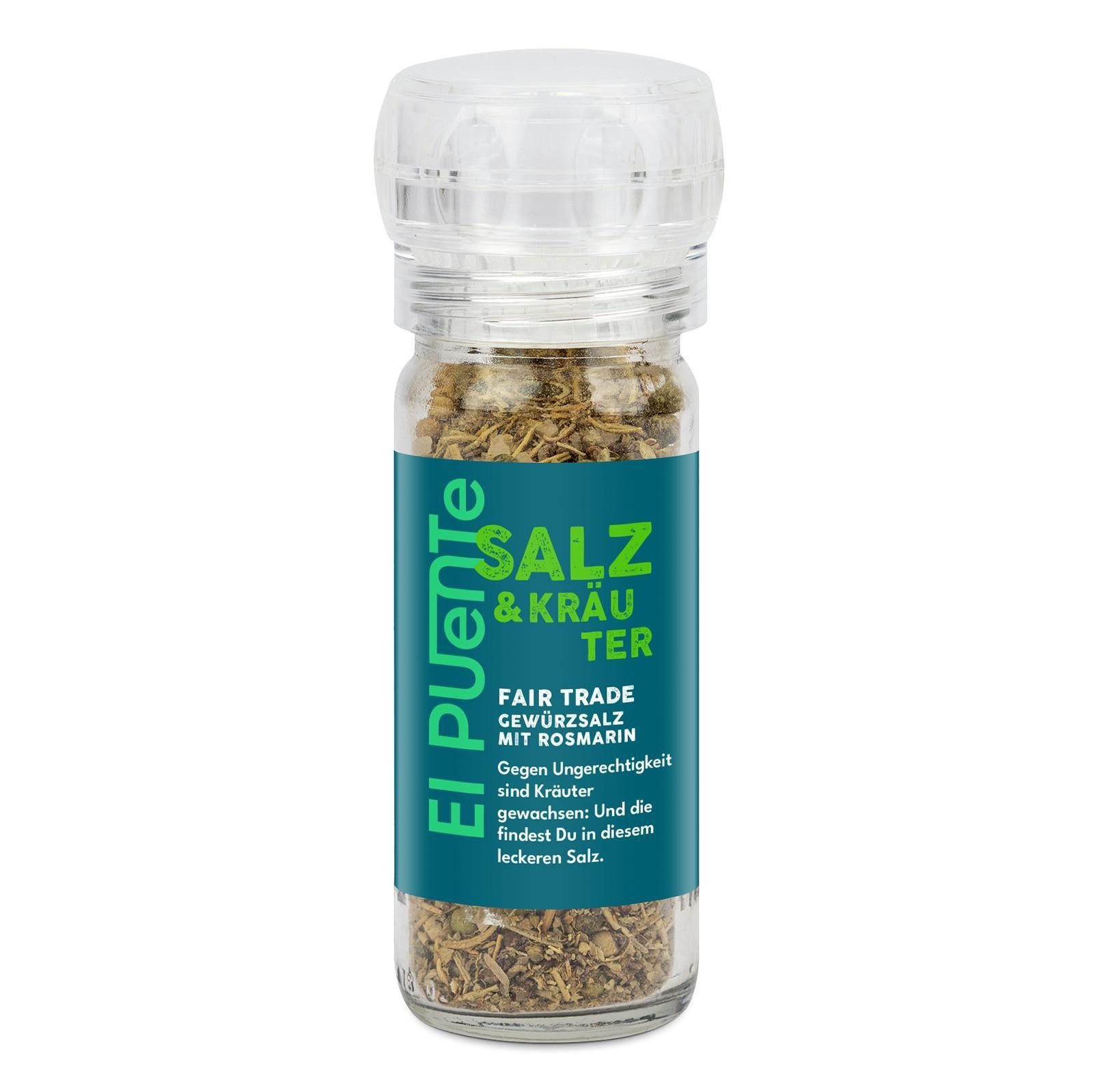Gewürz Salz & Kräuter Med. Kräutersalz in der Mühle, Fair Trade, Vegan