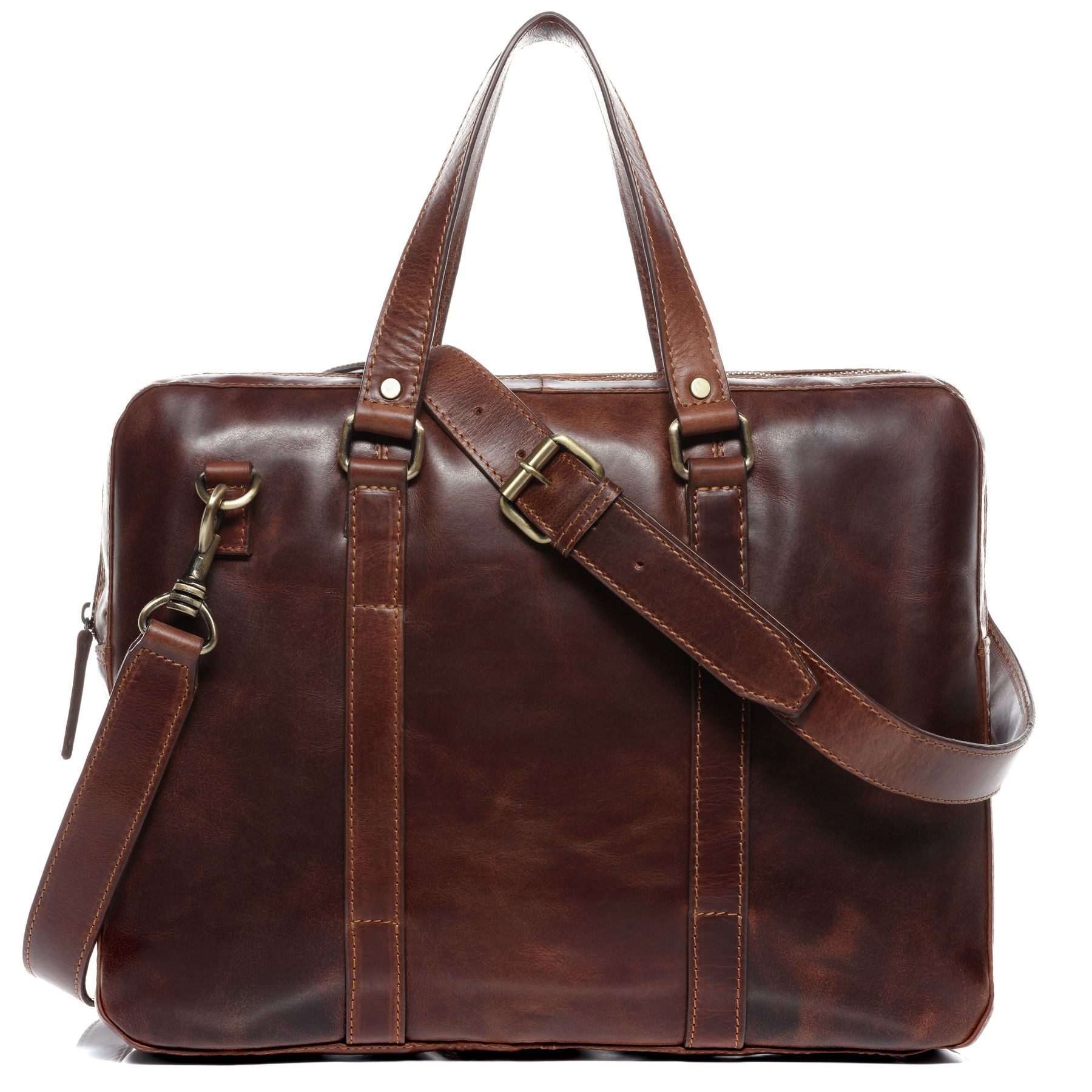 SID & VAIN Umhängetasche echt Leder Aktentasche 15 Zoll Laptop Fach braun, Laptoptasche 15,4 Zoll, Arbeitstasche Umhängetasche Damen Herren braun