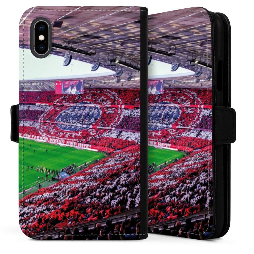 DeinDesign Handyhülle FCB Stadion FC Bayern München FCB Stadion Tribüne, Apple iPhone Xs Hülle Flip Case Klapphülle Handytasche Leder