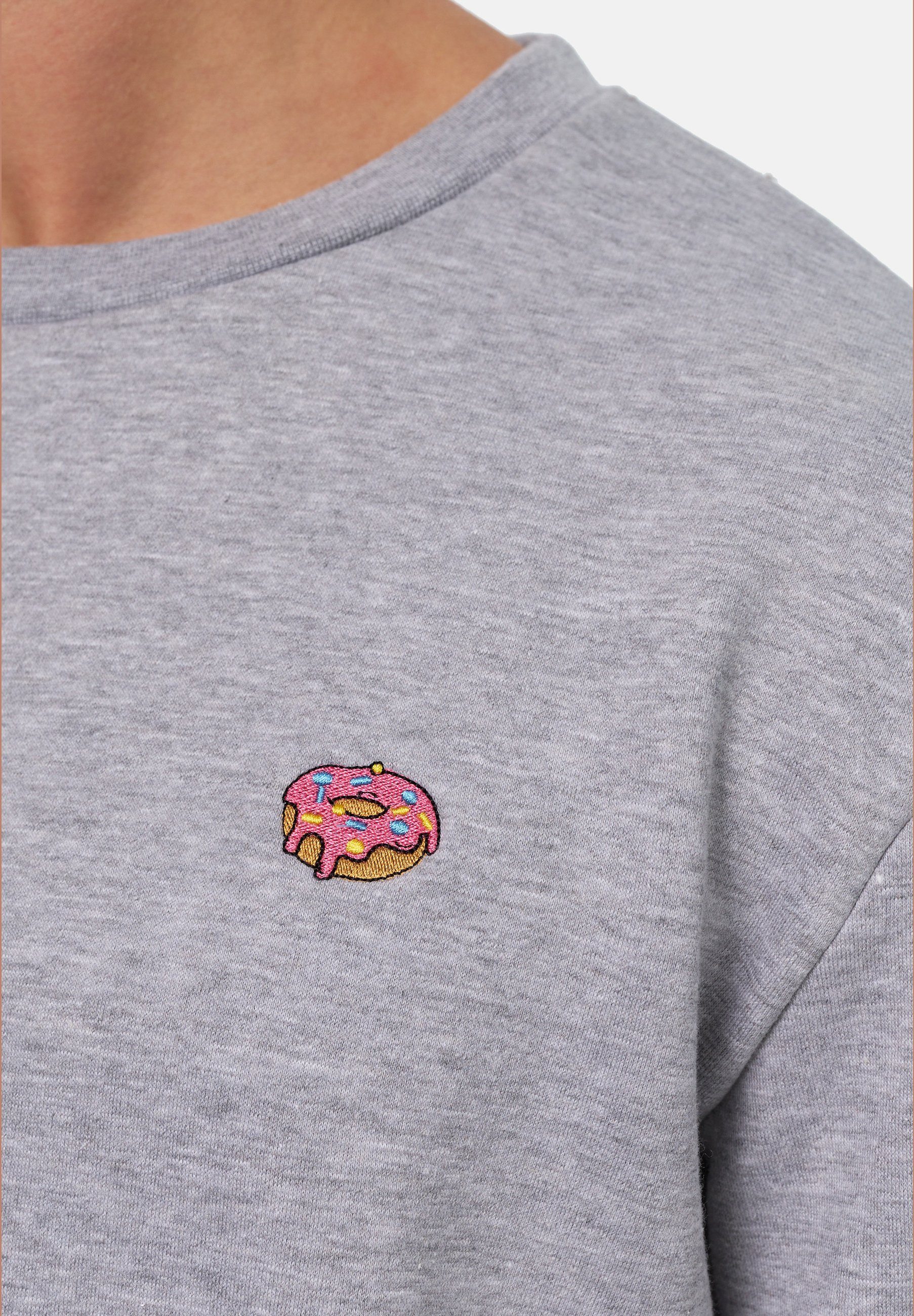 Bio-Baumwolle Donut GOTS Sweatshirt MIKON zertifizierte Grey