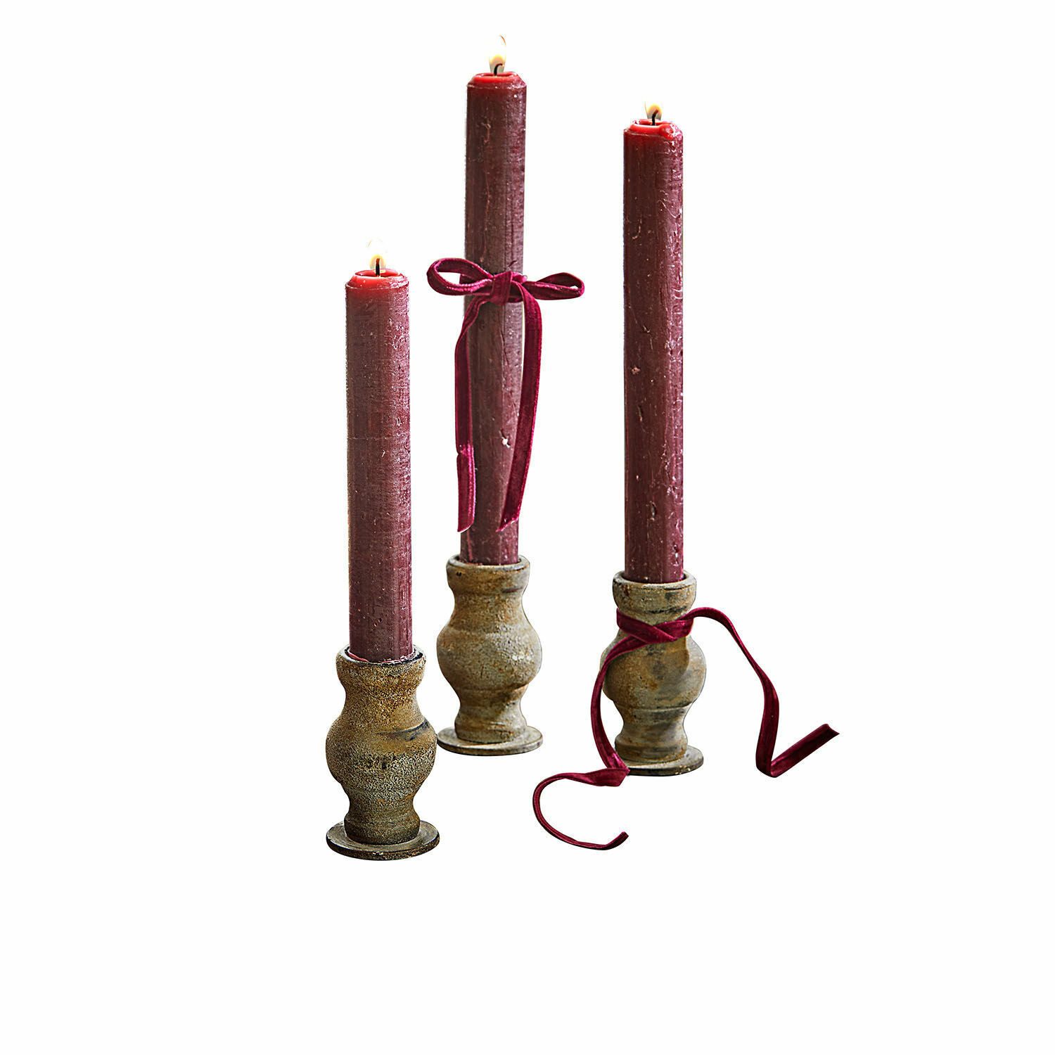 Mirabeau Kerzenständer Kerzenhalter 3er Set Seranda antikbraun günstig online kaufen