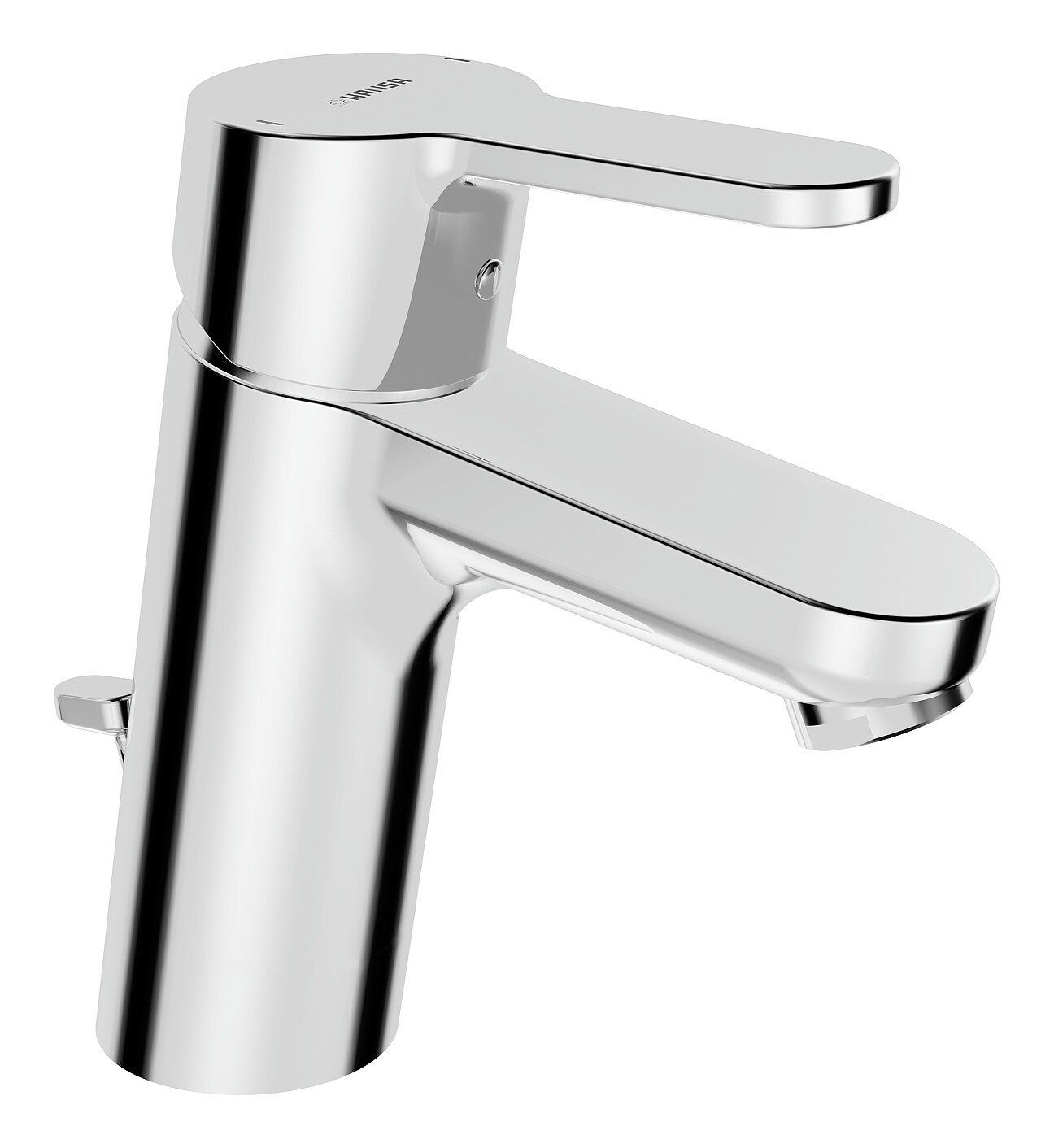 HANSA Waschtischarmatur Hansaprimo Einhand-Einlochbatterie mit Zugstangen-Ablaufgarnitur Ausladung 110 mm