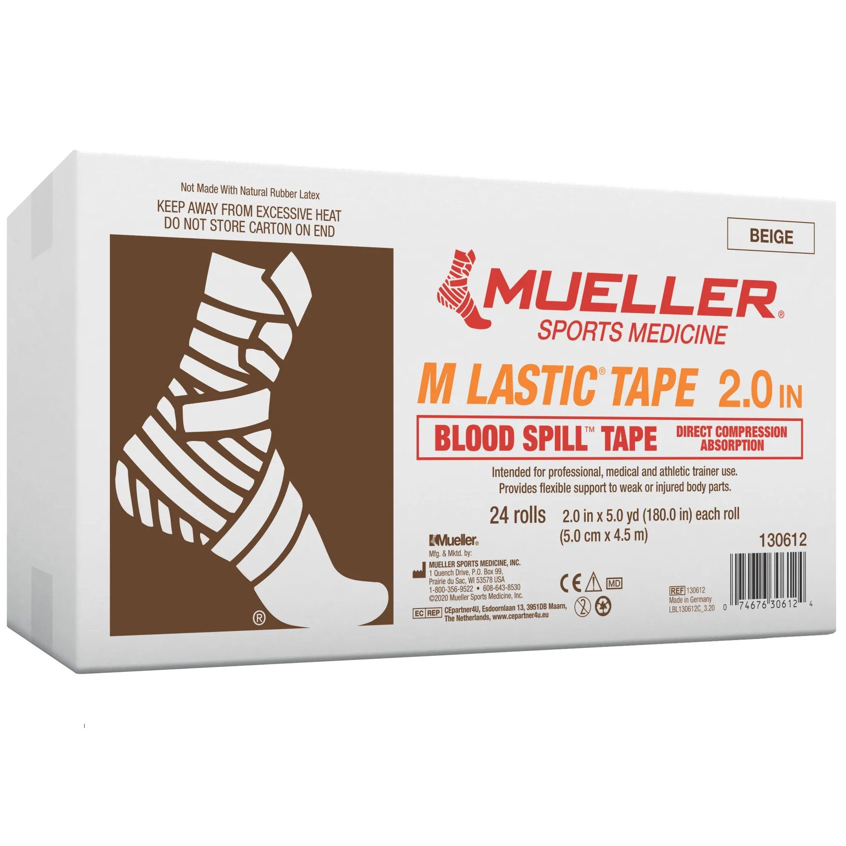 Mueller Sports Medicine Kinesiologie-Tape Mueller M Lastic Tape (Großpackung) (24-St)