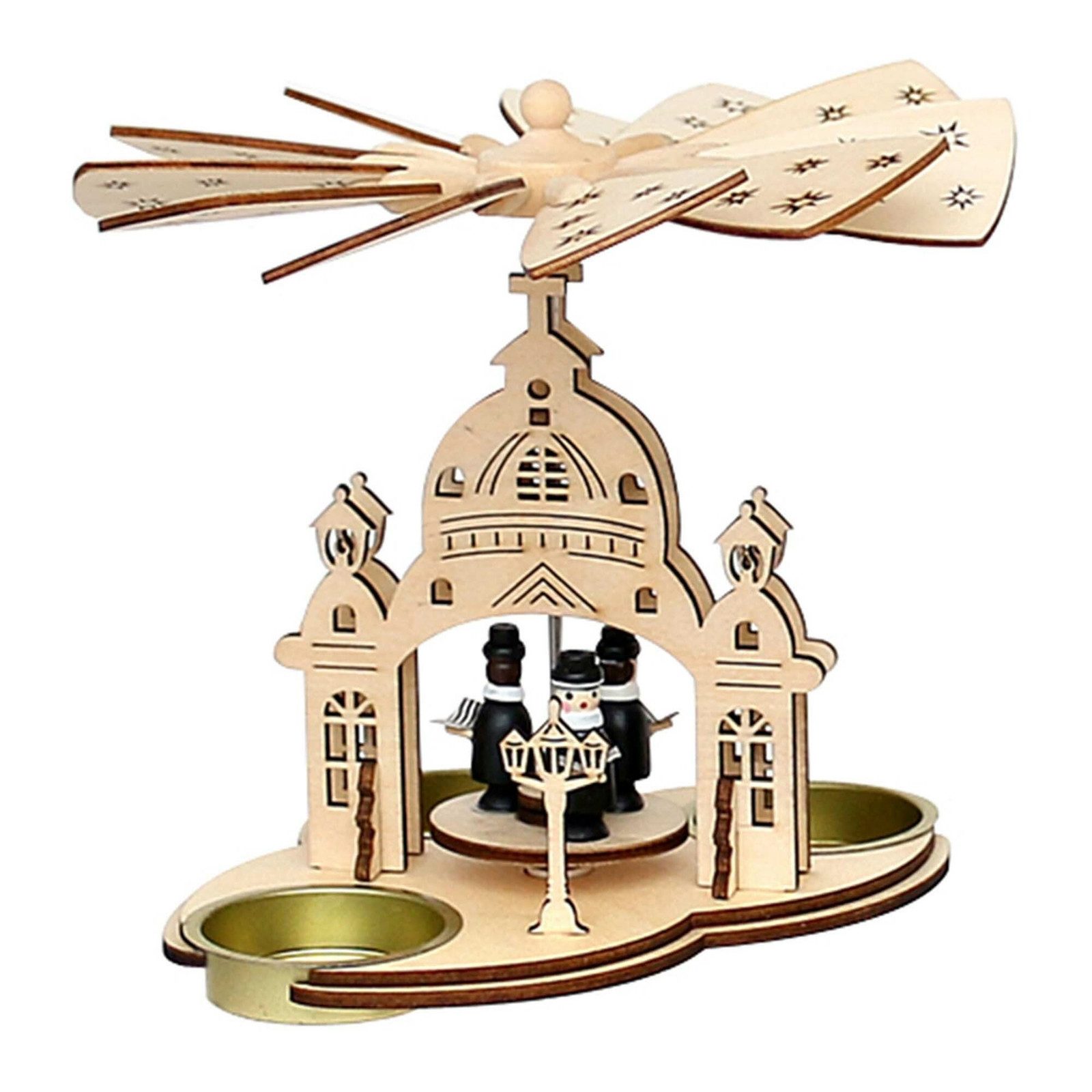 SIGRO Weihnachtsfigur Holz Pyramide für Teelichter Kurrende (Stück, 1 St)