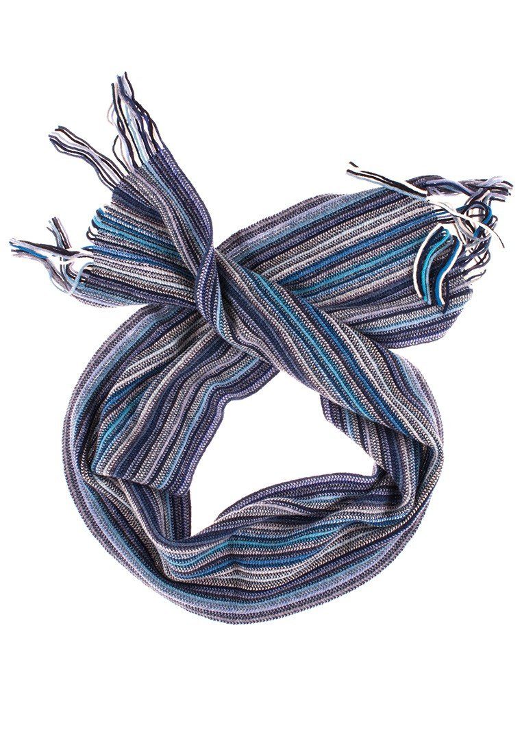 Lambswool Unisex Lockie striped Schal aus Blau(34) William Wollschal SS-SCARF, Wolle Scarf