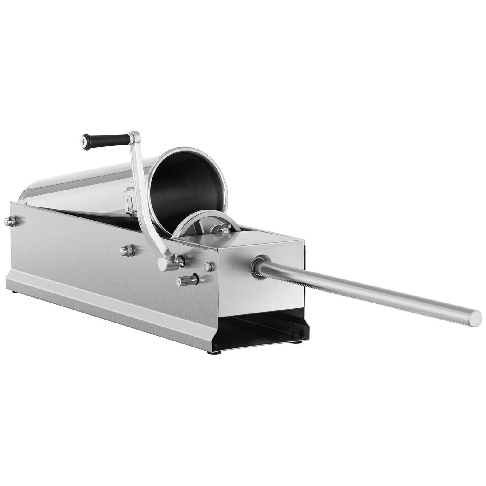 Royal Catering Wurstfüllaufsatz 7 L Wurstfüller horizontal Wurstfüllmaschine Wurstpresse Edelstahl, verschiedene Größen