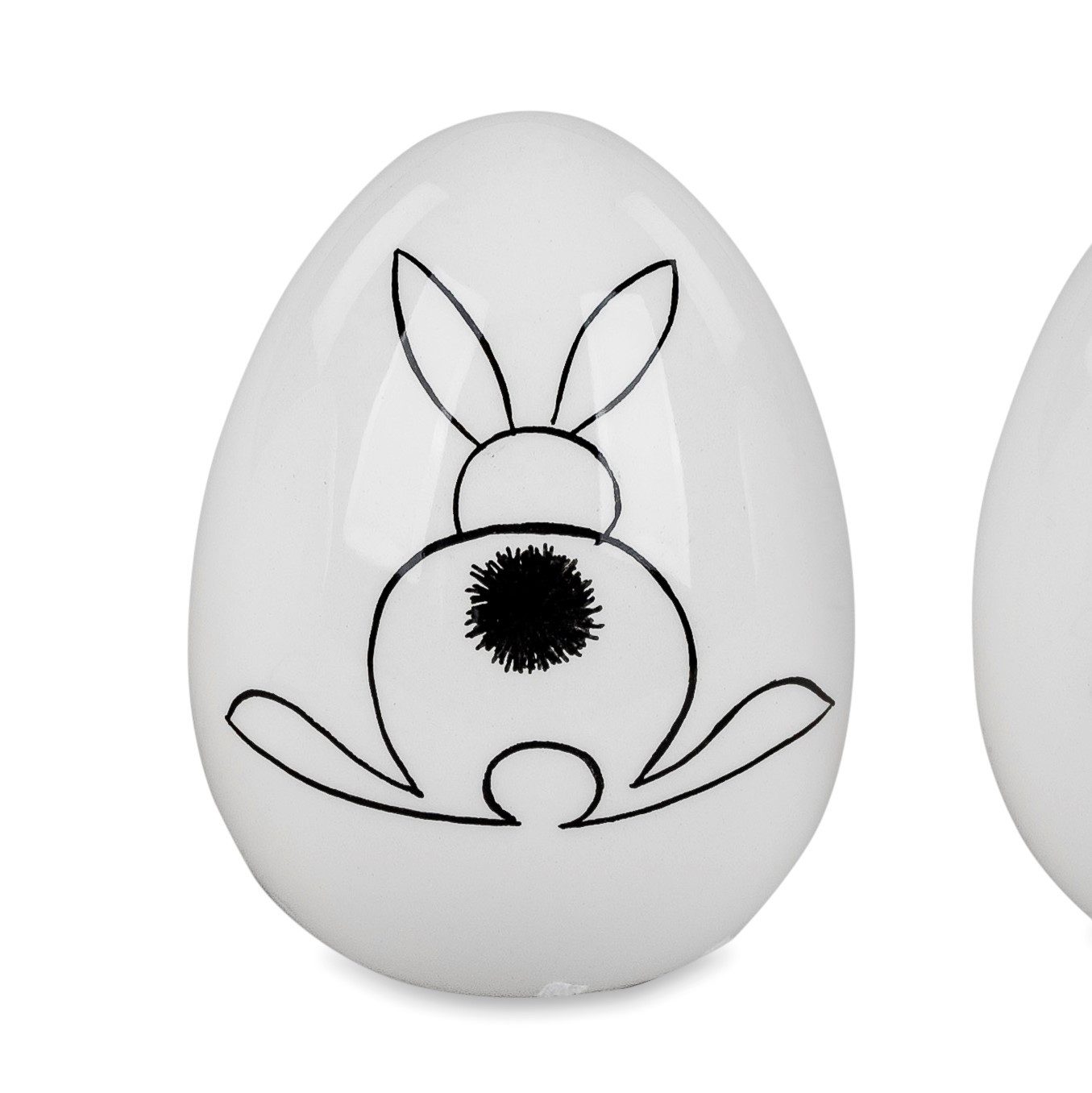 formano Skulptur Weiß, Durchmesser 5,5 cm, Farbe: Weiß, Motiv: Hase