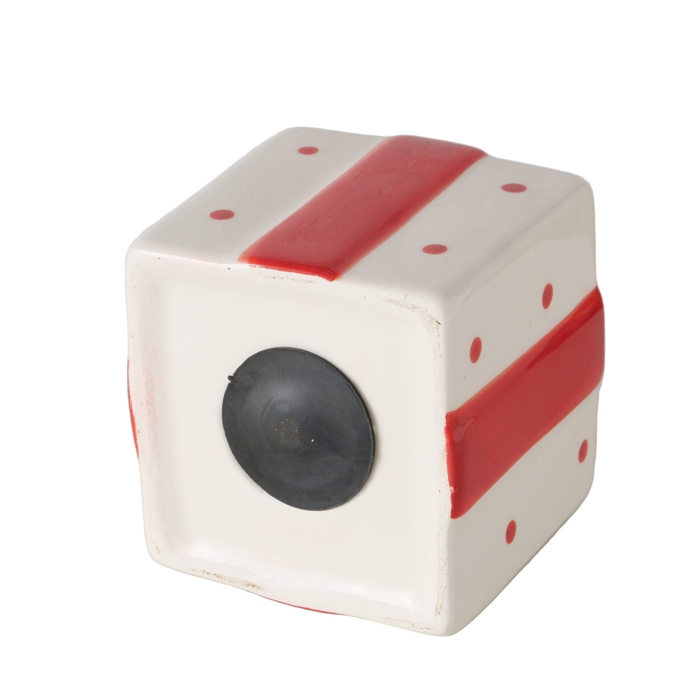 MF Spardose Spardose Gift Keramik Geschenkbox Rot Weiß Handbemalt, (1-tlg)