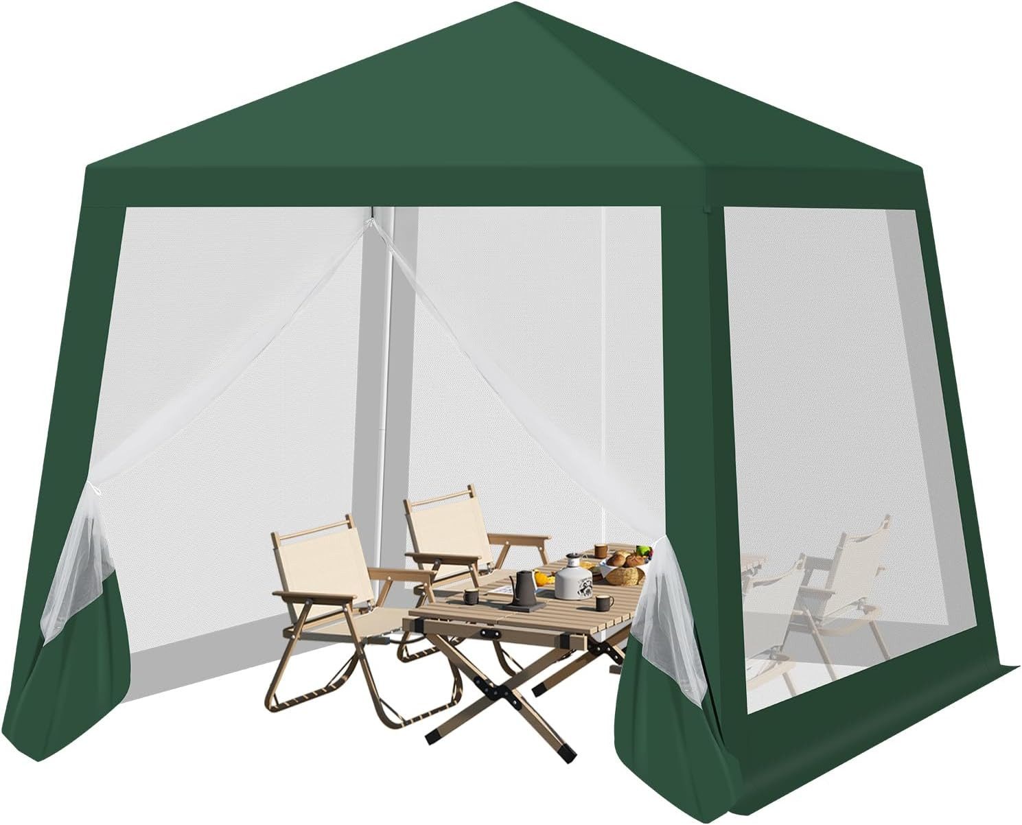Woltu Pavillon, mit 4 Seitenteilen, 3x3 günstig online kaufen