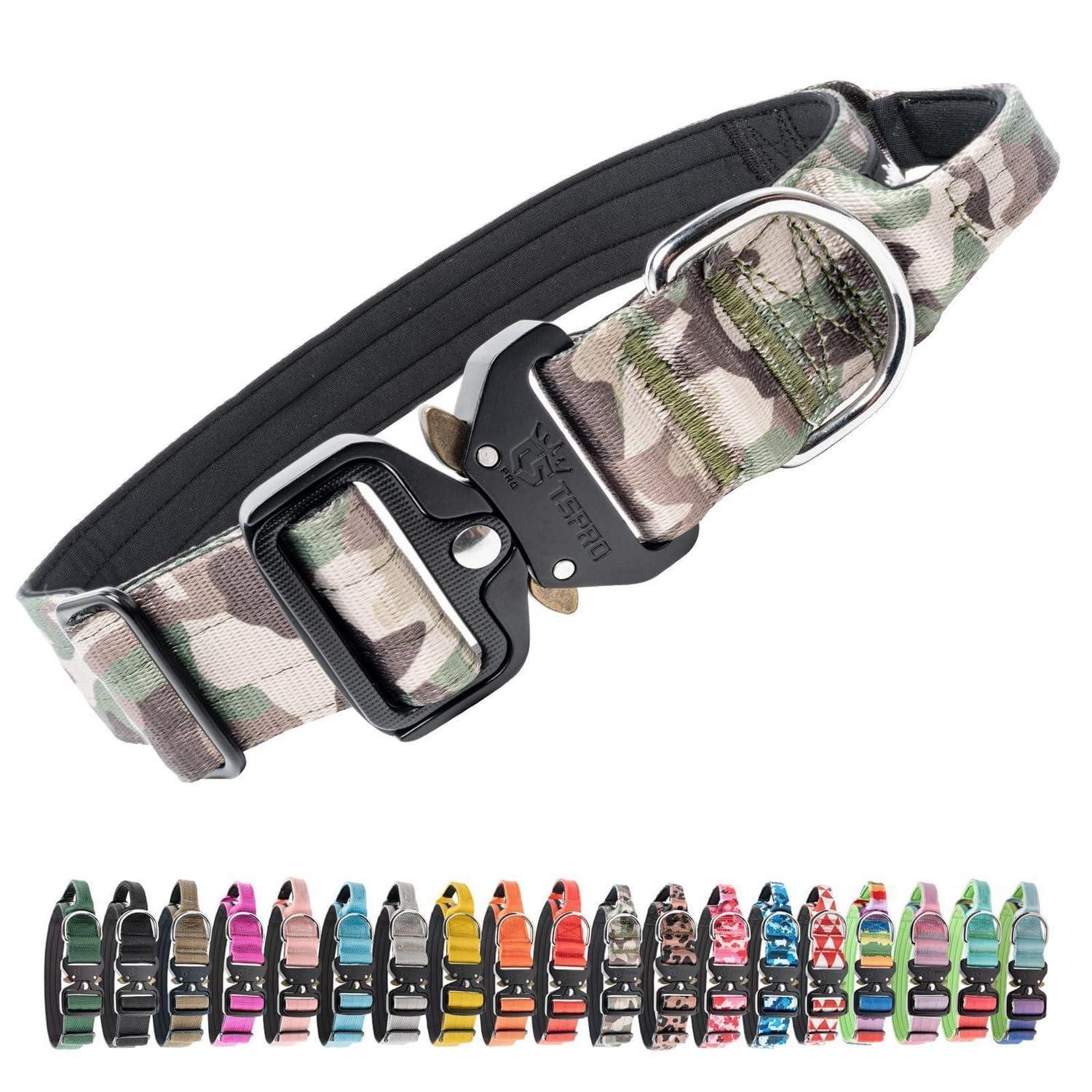 LuxusKollektion Hunde-Halsband Hundehalsband Militärgrün L