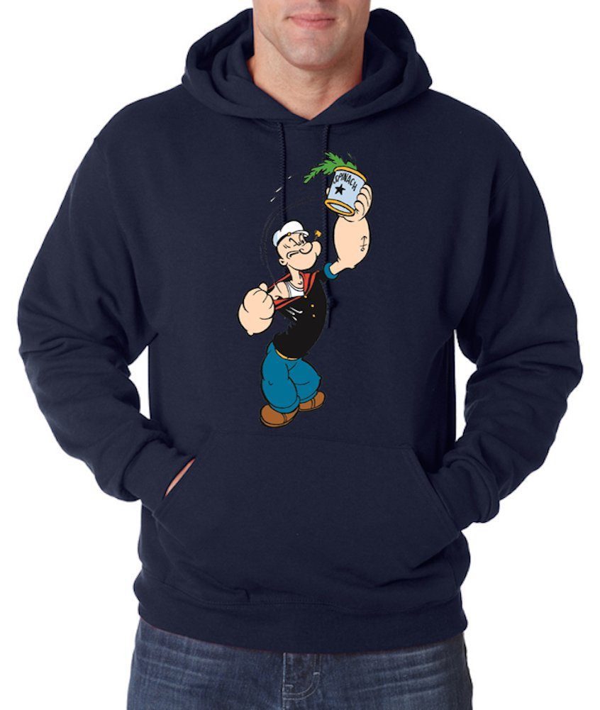 Hoodie Popeye Herren Hoodie Pullover Männer Kapuzenpullover