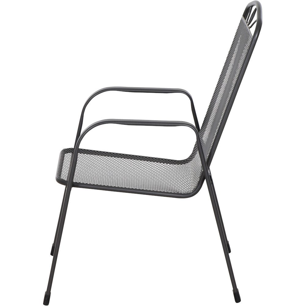 GAUTZSCH Stapelstuhl in matt-anthrazit, Stahl pulverbeschichtet - 75x94x57 (BxHxT)