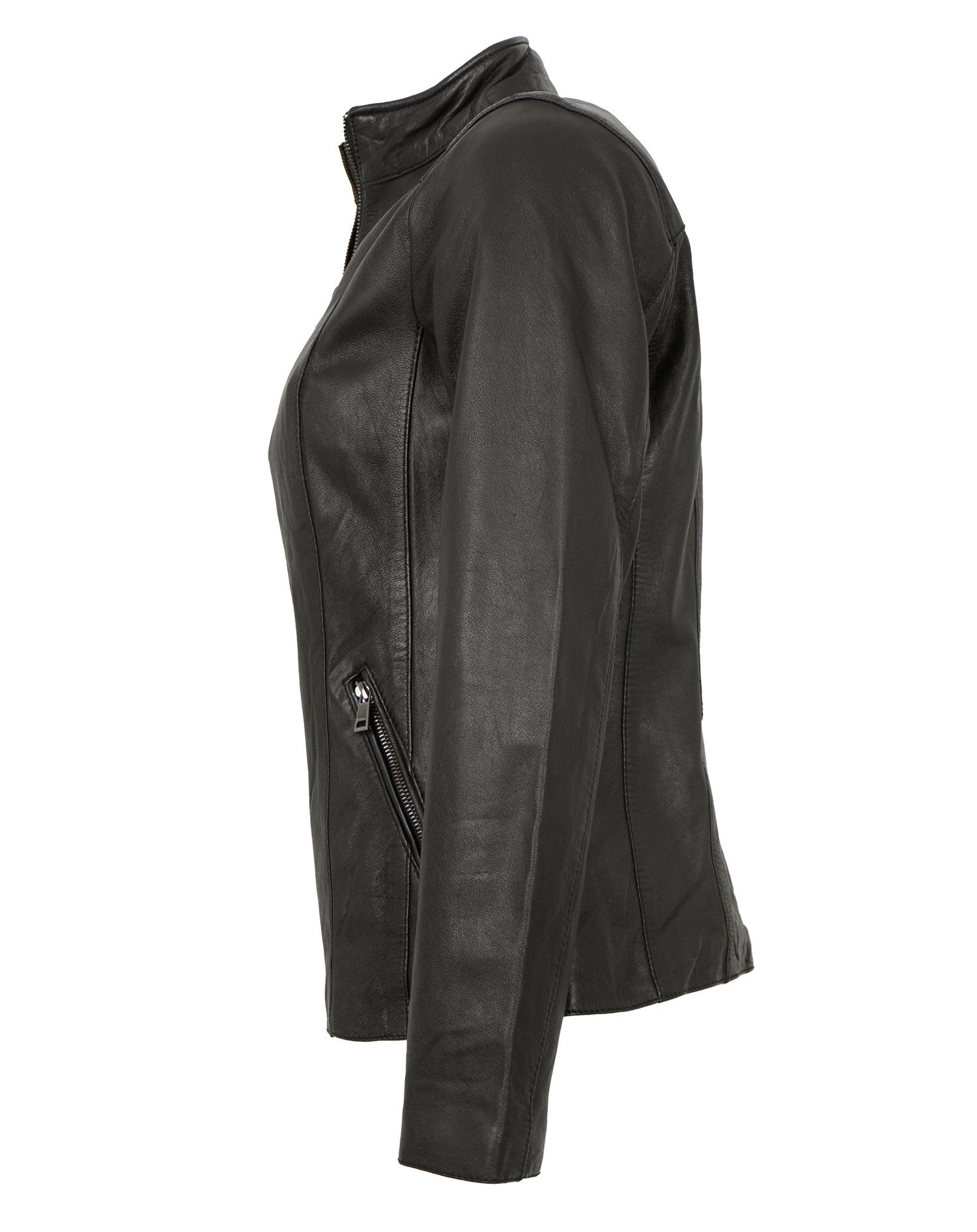 Morena Lederjacke Ruperta-L Morena - Damen Lederjacke Lammnappa schwarz günstig online kaufen