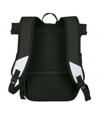 travelite Fahrradrucksack Basics Rollup Rucksack, wasserfester Kurierrucksack, aus Planenmaterial, mit Reflektoren, schwarz