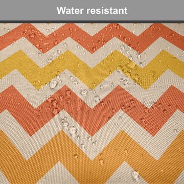 Abakuhaus Stuhlkissen Dekoratives wasserfestes Kissen mit Riemen für Küchensitze, Orange Wellenförmige Geometrischer Weinlese