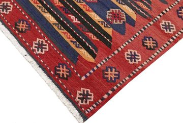 Orientteppich Perser Kelim Fars Azerbaijan Antik 434x161 Handgewebt Orientteppich, Nain Trading, Läufer, Höhe: 0.4 mm