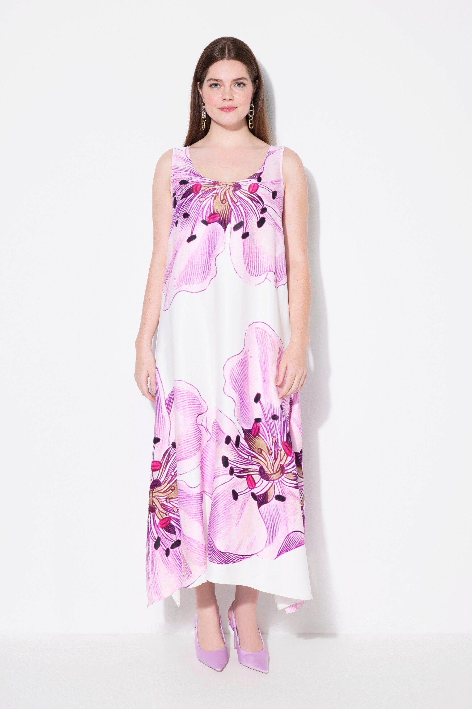 Ulla Popken Midikleid Midikleid Blüten Tulpen-Silhouette günstig online kaufen
