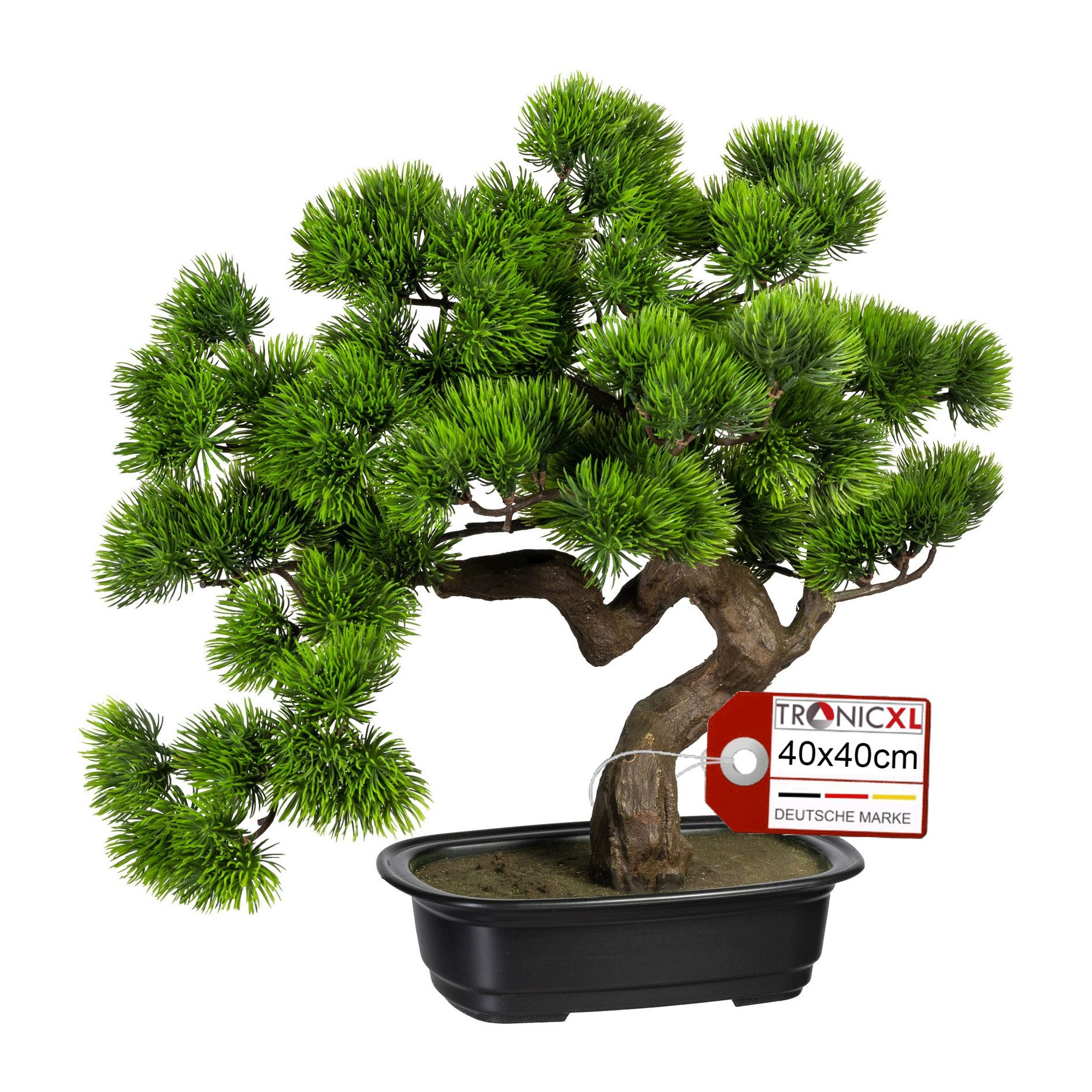 Kunstpflanze Kunstpflanze Deko Idee Bonsai Baum Kiefer 40cm mit Topf künstlich Kiefer, TronicXL, Höhe 40 cm, im Topf