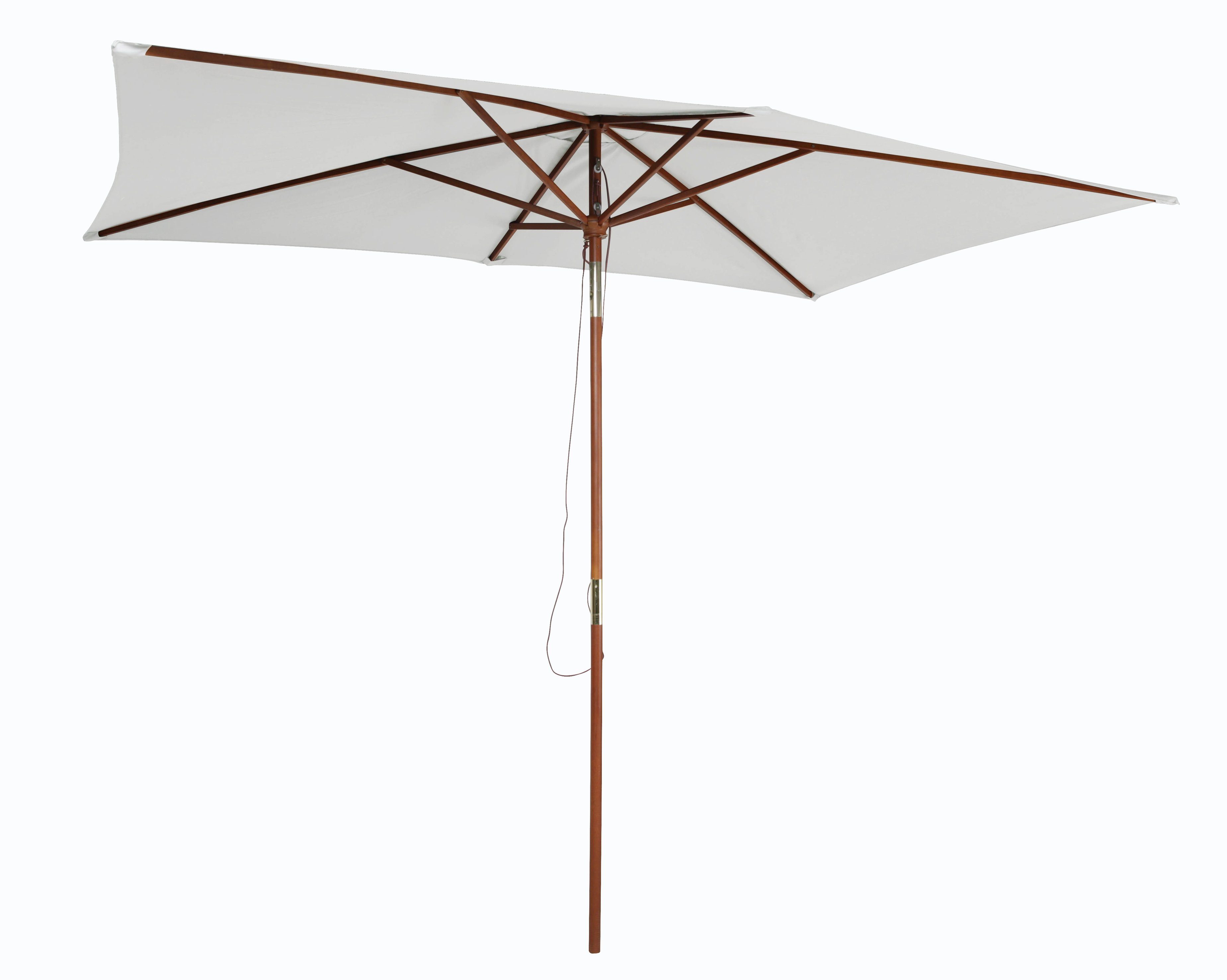 Pure Home & Garden Sonnenschirm Timber natur rechteckig 2x3 m Holz
