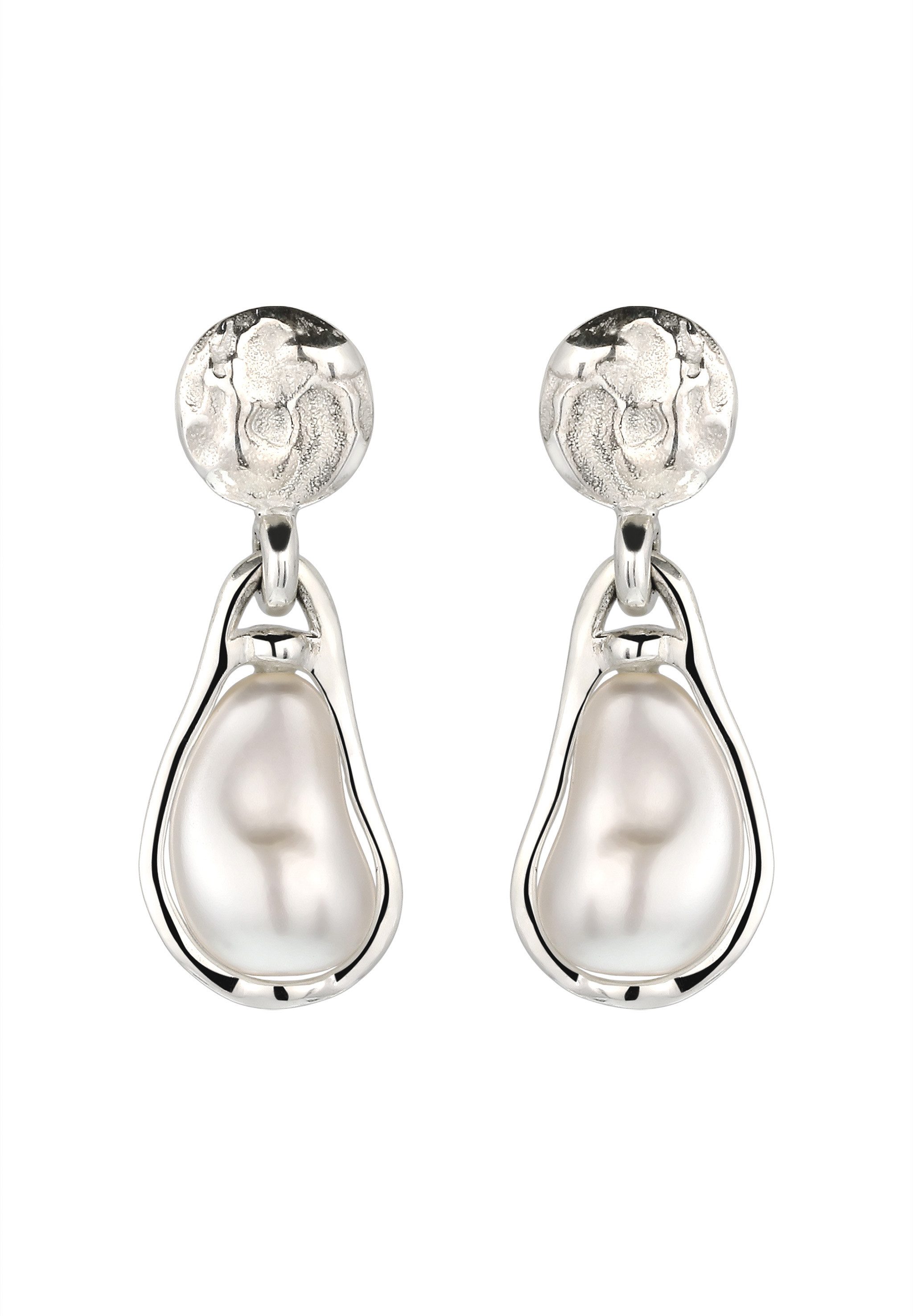 Elli Perlenohrringe Ohrstecker Kreis mit Perlen von Swarovski® 925 Sterling Silber