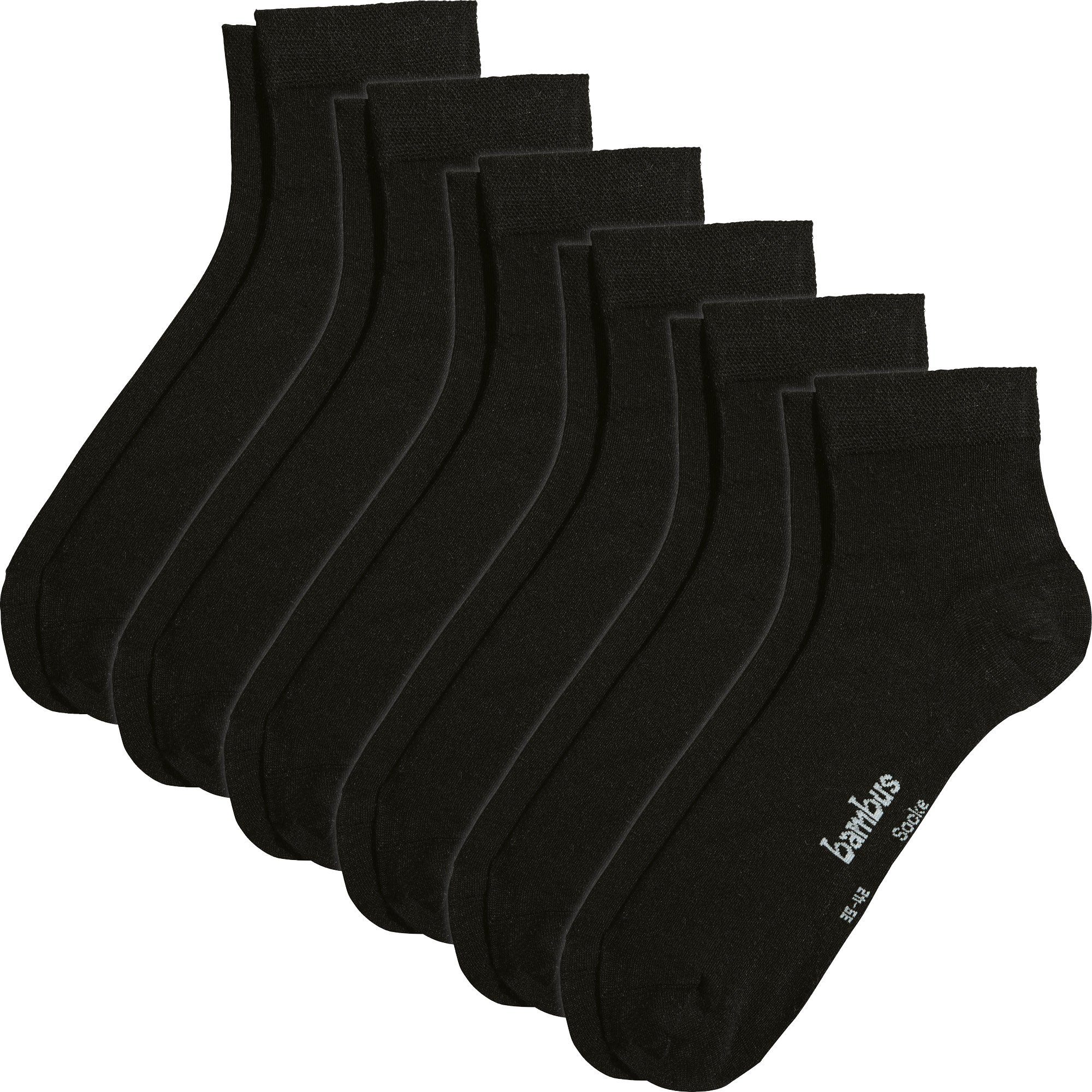 Erwin Müller Kurzsocken Herren-Kurzsocken 6 Paar (12-Paar) Uni schwarz