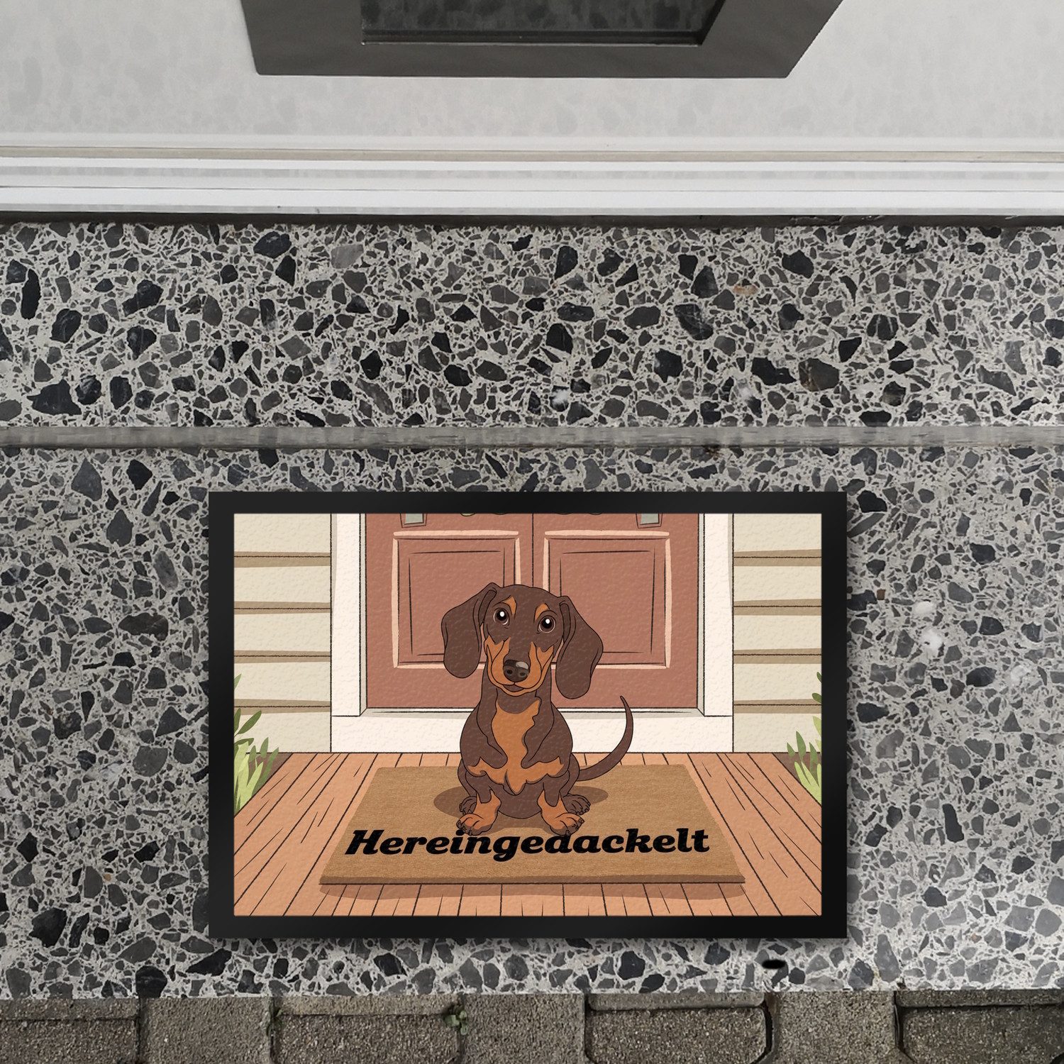 speecheese Fußmatte Hereingedackelt Dackel Fußmatte in günstig online kaufen
