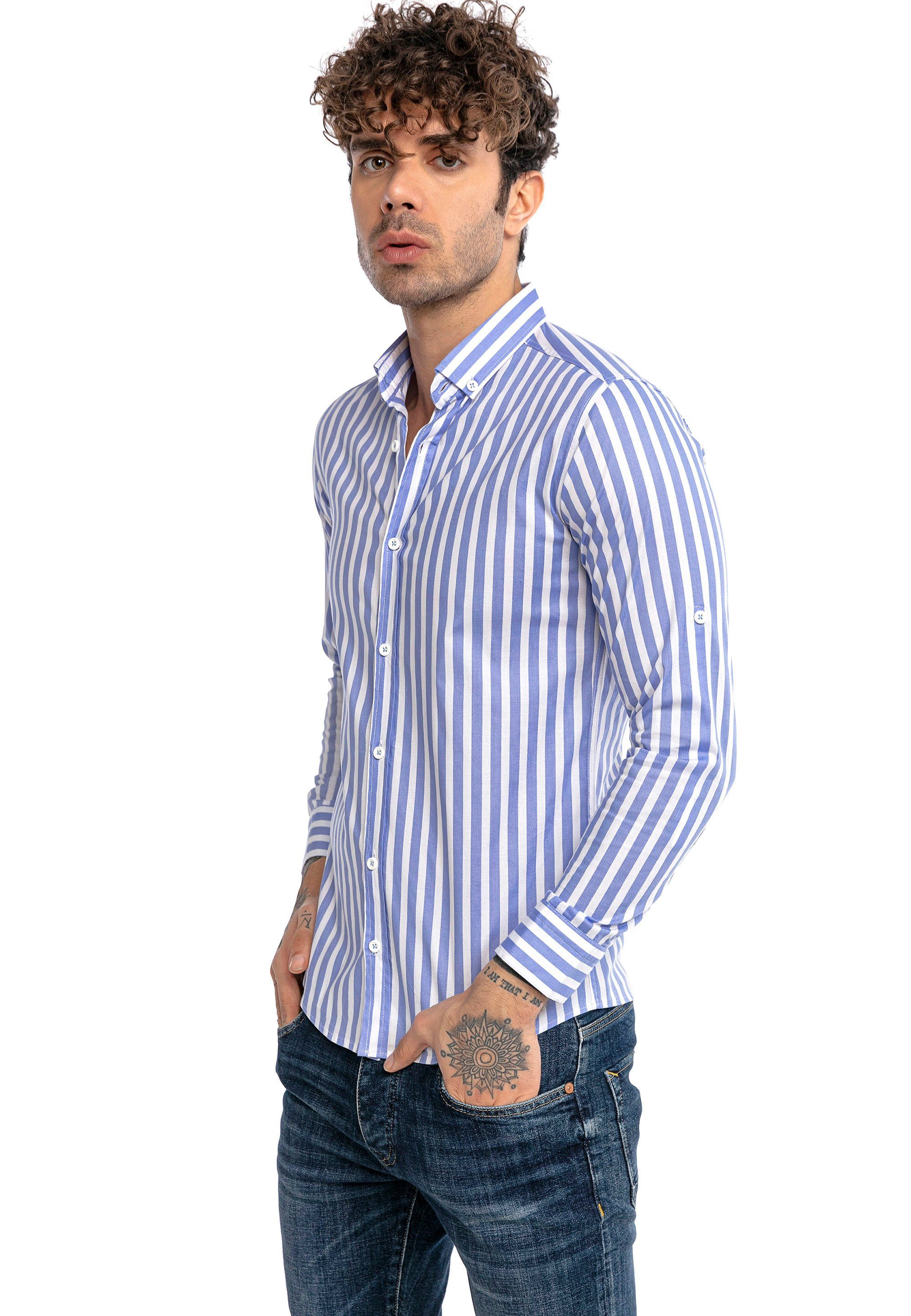 RedBridge Langarmhemd Carrollton mit gestreiftem Muster | Hemden